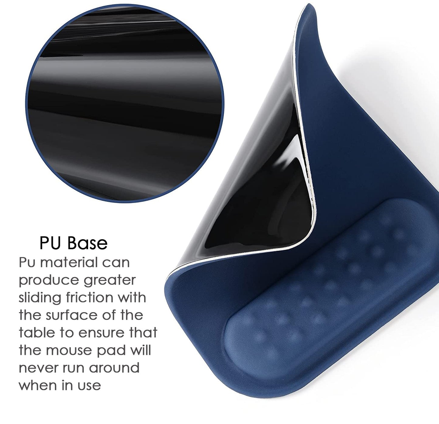 IFAN Mouse Pad with Gel Wrist Support Rest Ergonomic Mouse Pad with Wrist Support High Elasticity