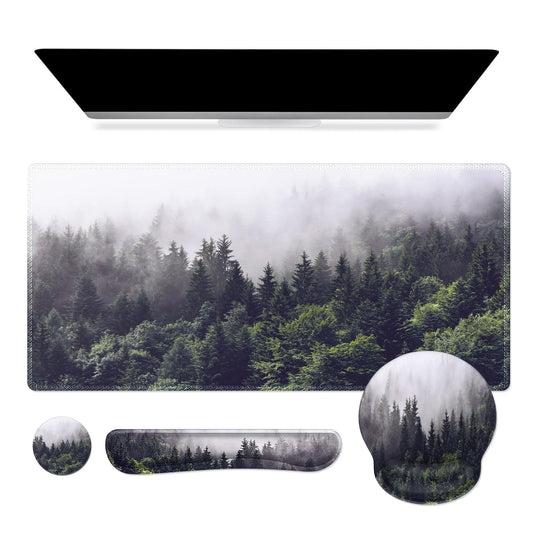 iCasso Forest Computer Pad 35.4"x15.7", Desk Blotter for Classroom