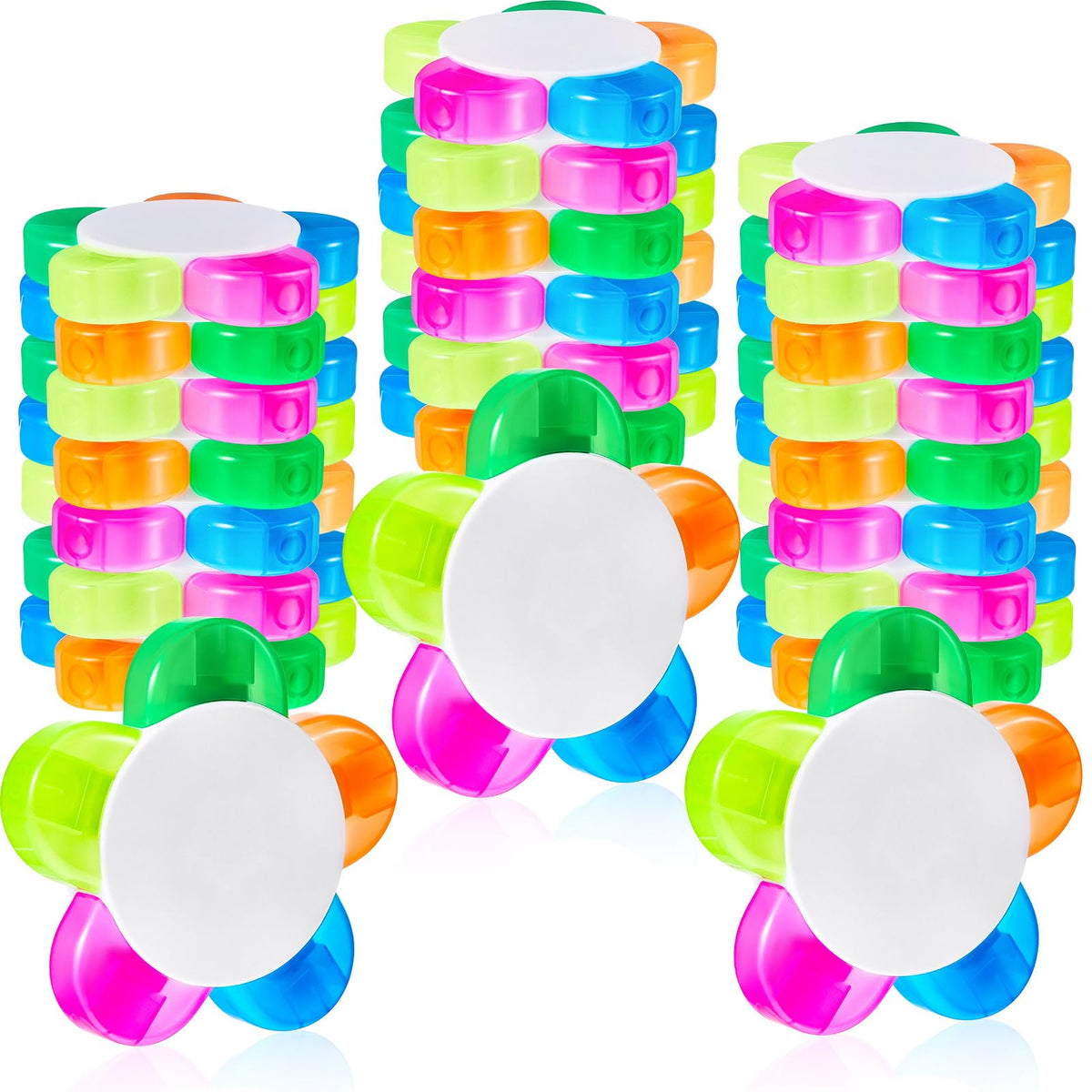 Outus 30 Pieces Petals Highlighters Assorted Colors 5 in 1 Pens Bulk