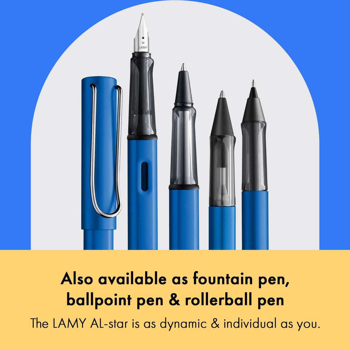 Lamy AL-star Oceanblue Mechanical Pencil - Lightweight Pencil with Transparent, Ergonomic Grip &