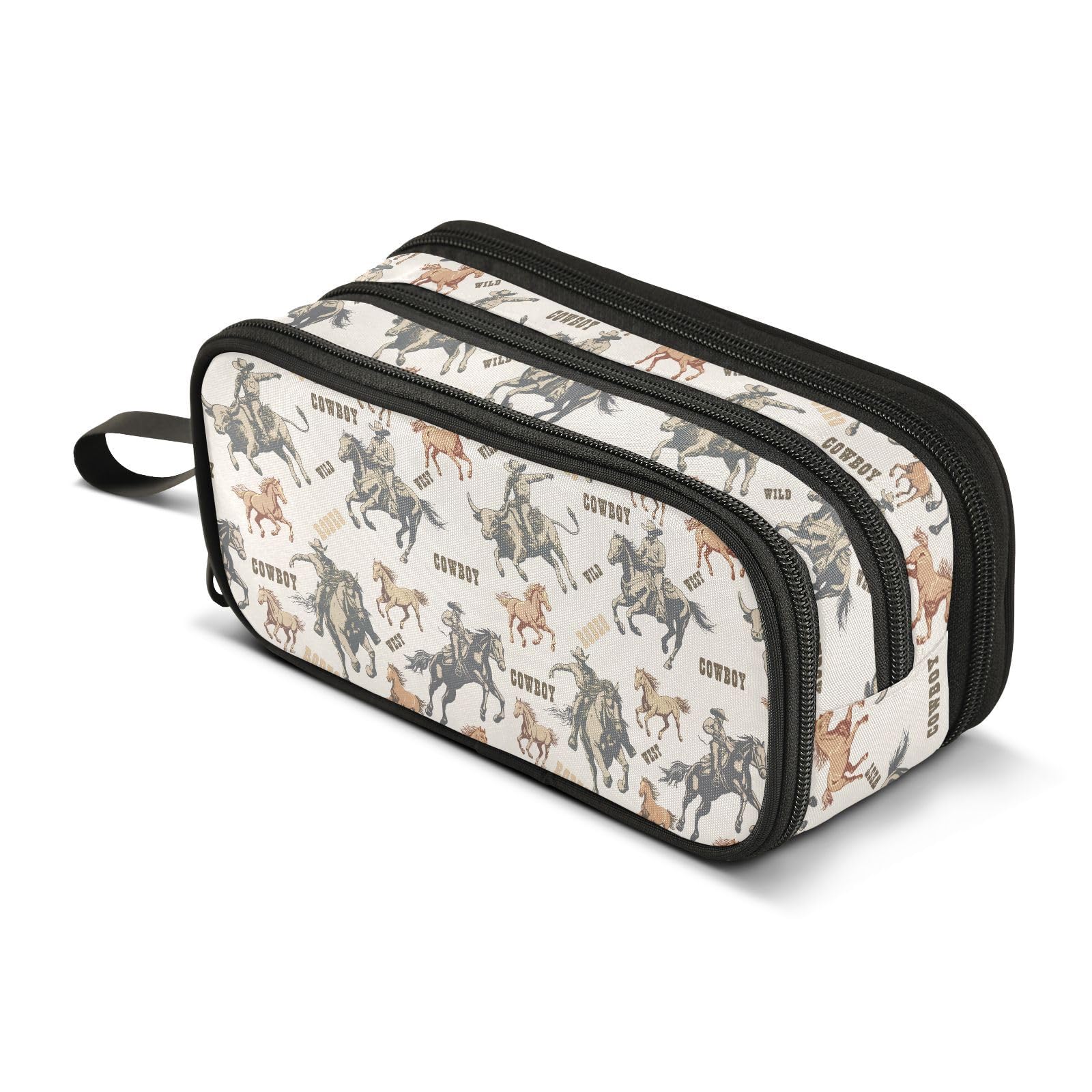 Sletend Pencil Case Snail Mushroom Palm Leaves 3 Compartments Pencil Pouch