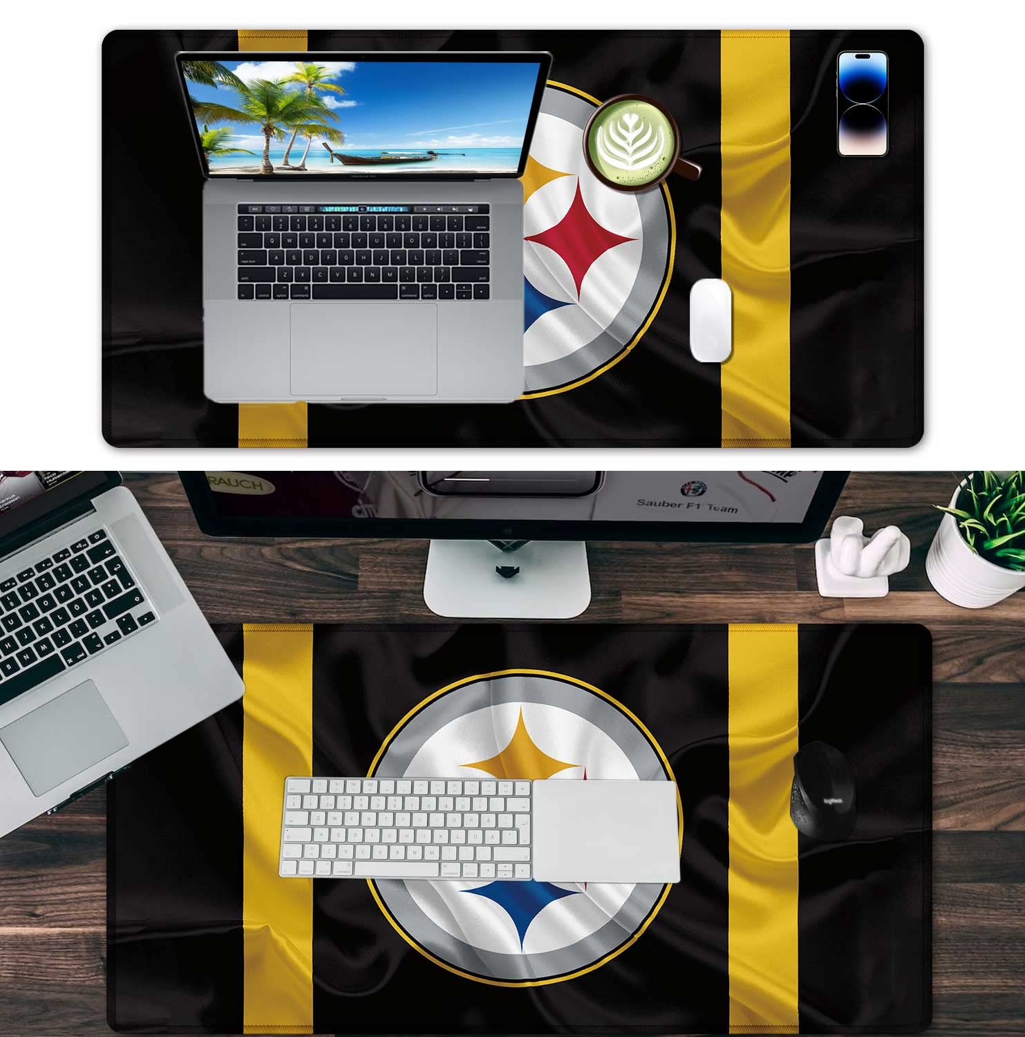 XXL Professional Gaming Mouse Pad, Large Computer Keyboard Mouse Mat Desk Pad with Non-Slip Base