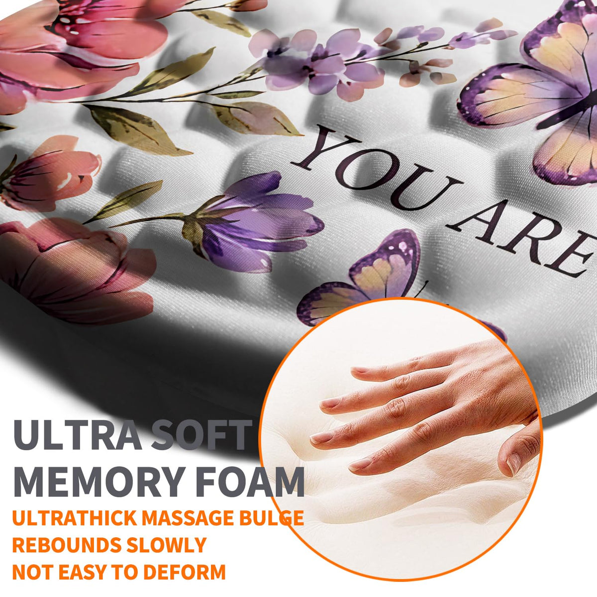 Armanza Ergonomic Joint Wrist Support Mouse Pad with Memory Foam Cushion Massage Bump, Carpal
