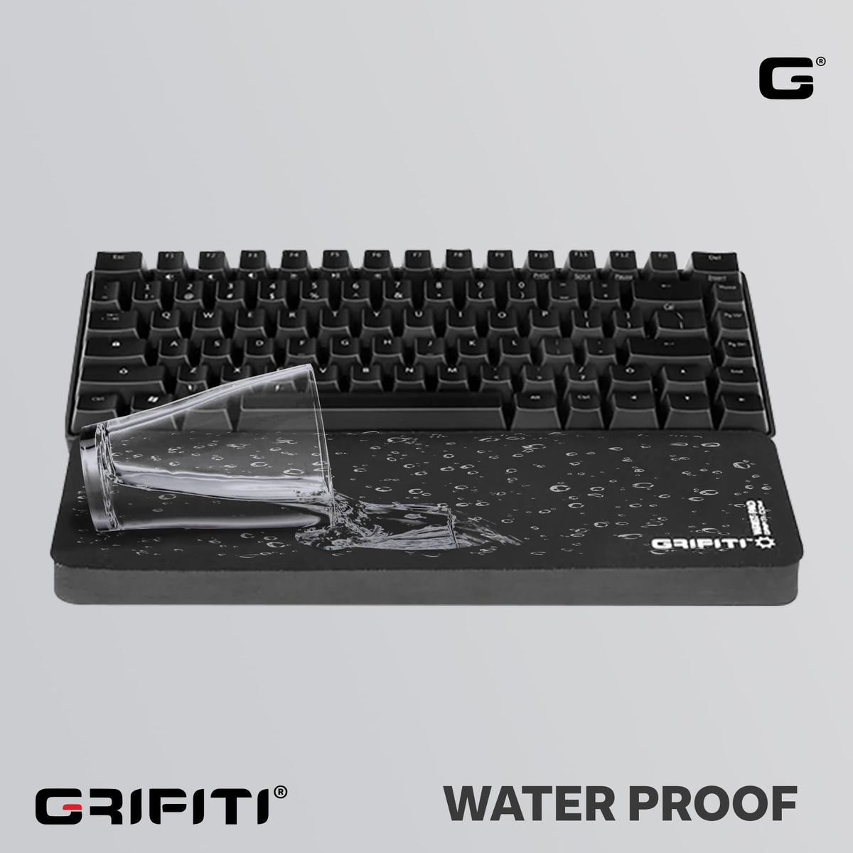 GRIFITI Fat Wrist Pad 14 X 2.75 X 0.75 Inch Computer Keyboard Rest Support for Tenkeyless Ergonomic