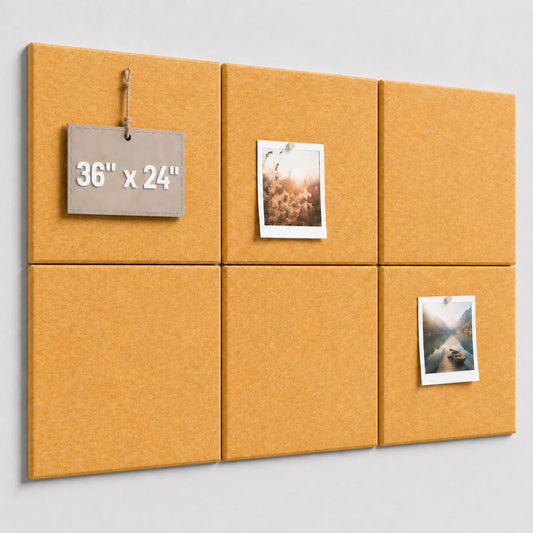 Baysola Felt Bulletin Board Tiles, Large Cork Board Alternative,24 x 36 in