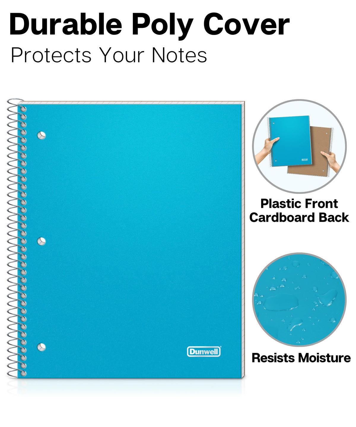 Dunwell 1-Subject Graph Paper Notebook 8.5x11, 200 Pages, Blue