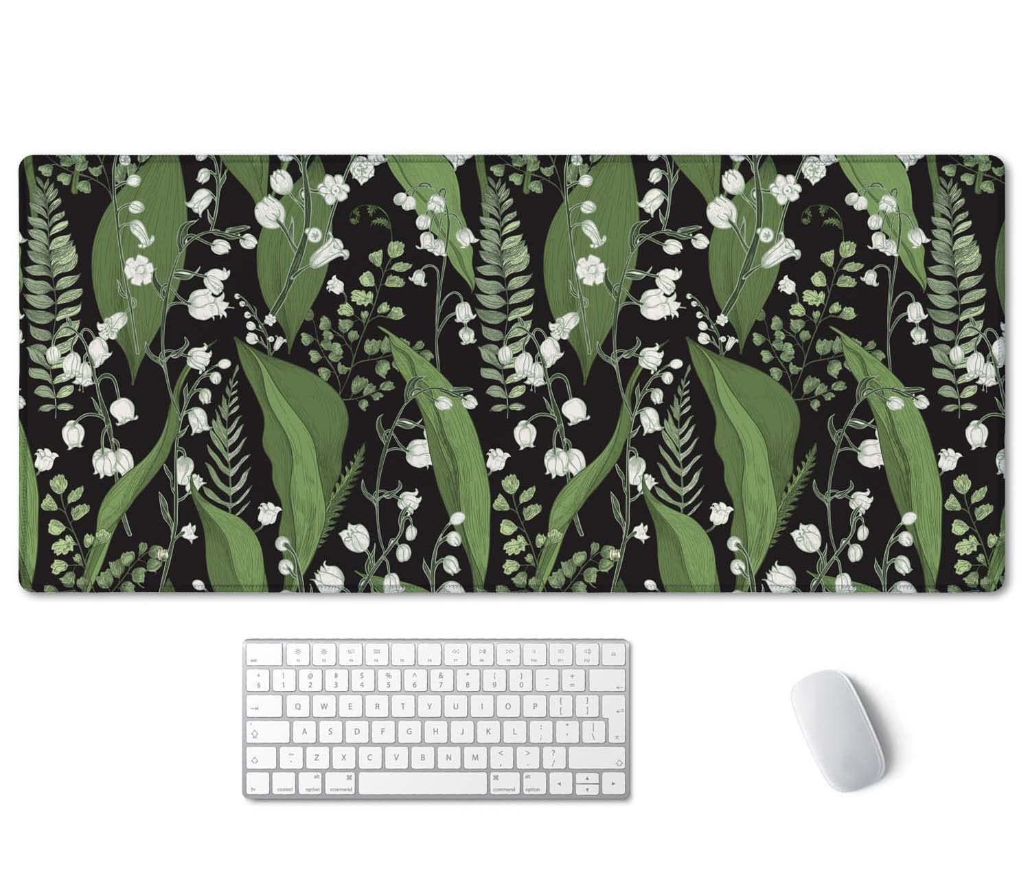 SSOIU Desk Mat, Extended Gaming Mouse Pad 35.5x15.7 in, Large Non-Slip Rubber Base Mousepad with