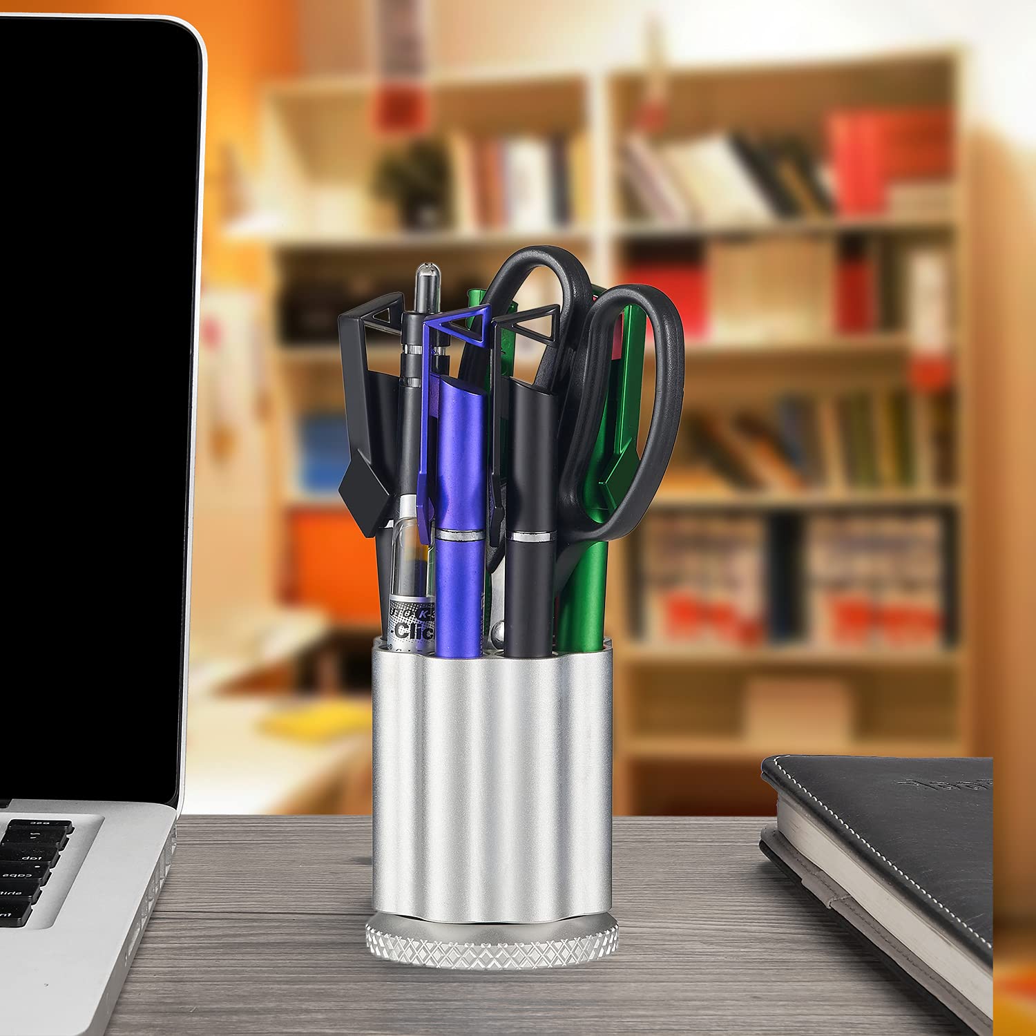 QIAN76 Rotating Revolver Pen Holder, Gun Cylinder Pen Holders, Favorite Pencil Holder and Perfect