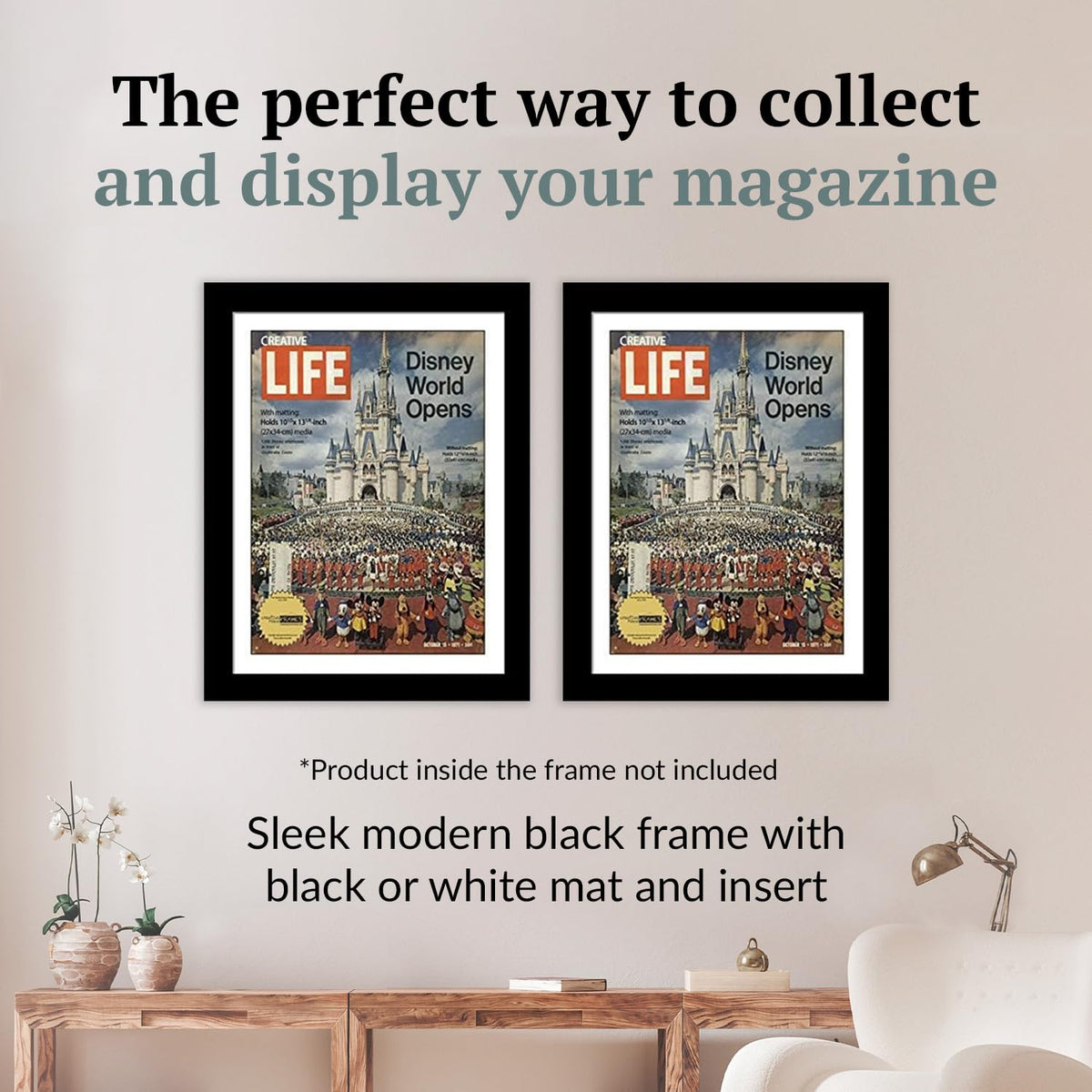 Creative Picture Frames 10.5 x 13.12 Magazine Frame with Full-Strength Glass, Holds Up To A 1/4"