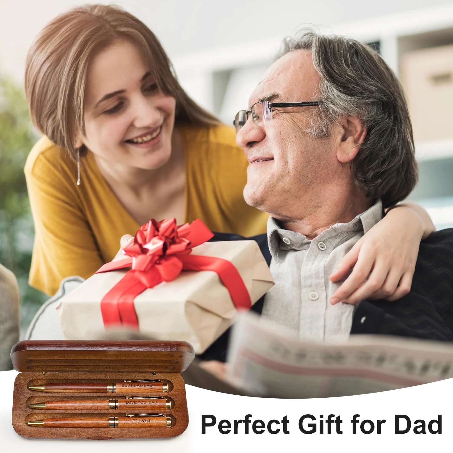 Nice Gift for Dad from Daughter, Son, Wife Mens Pen Set with Box Fancy Pens