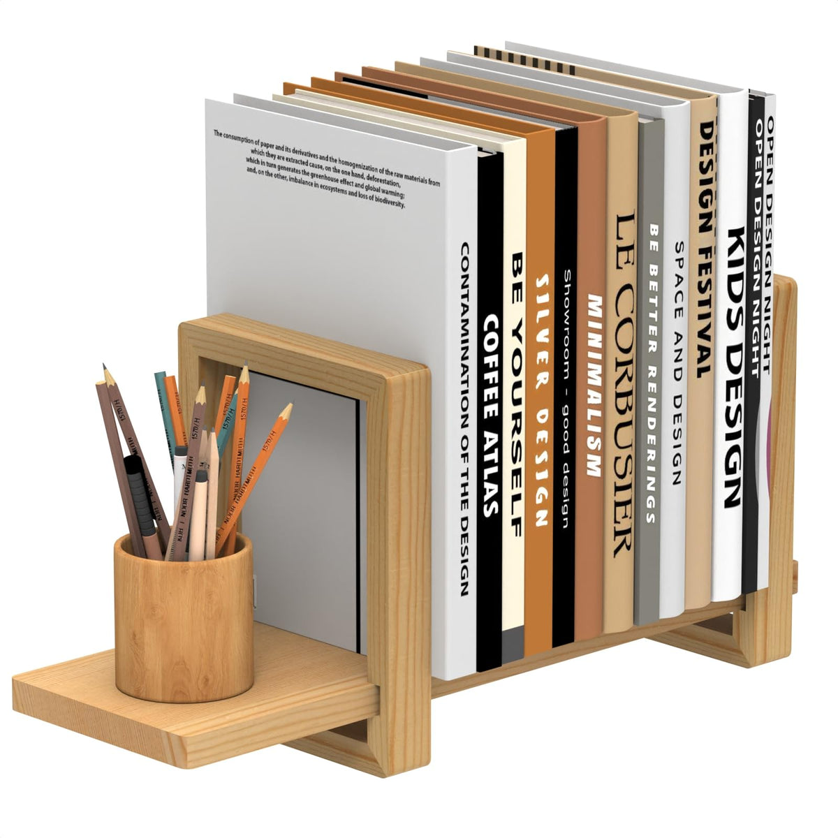 Adjustable Table Top Bookshelf Wooden Desktop Bookshelf Retro Mini Book Shelf Organizer Desk