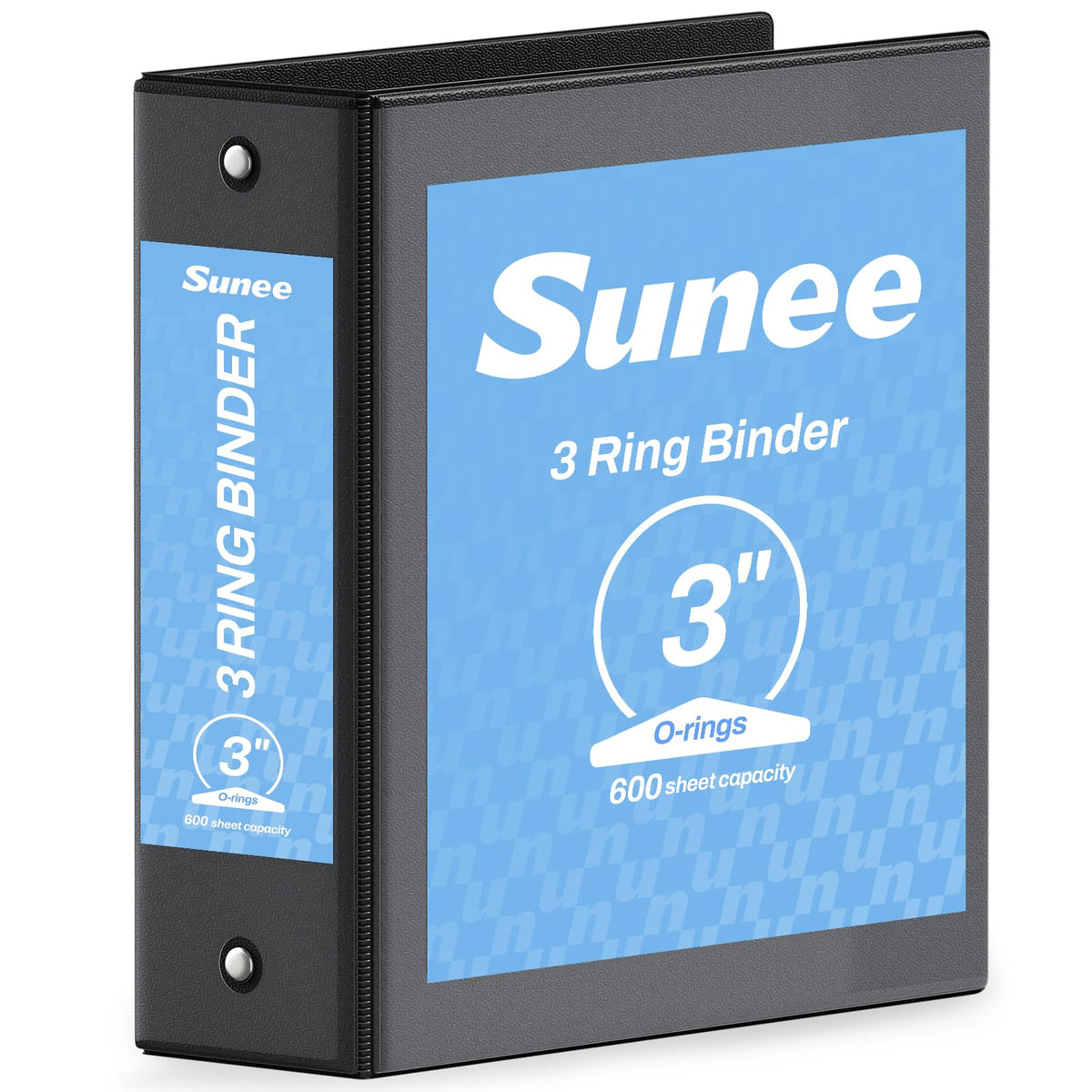 SUNEE 3 Ring Binder 3 Inch 1 Pack, Clear View Binder Three Ring PVC-Free (Fit 8.5x11 Inches) for