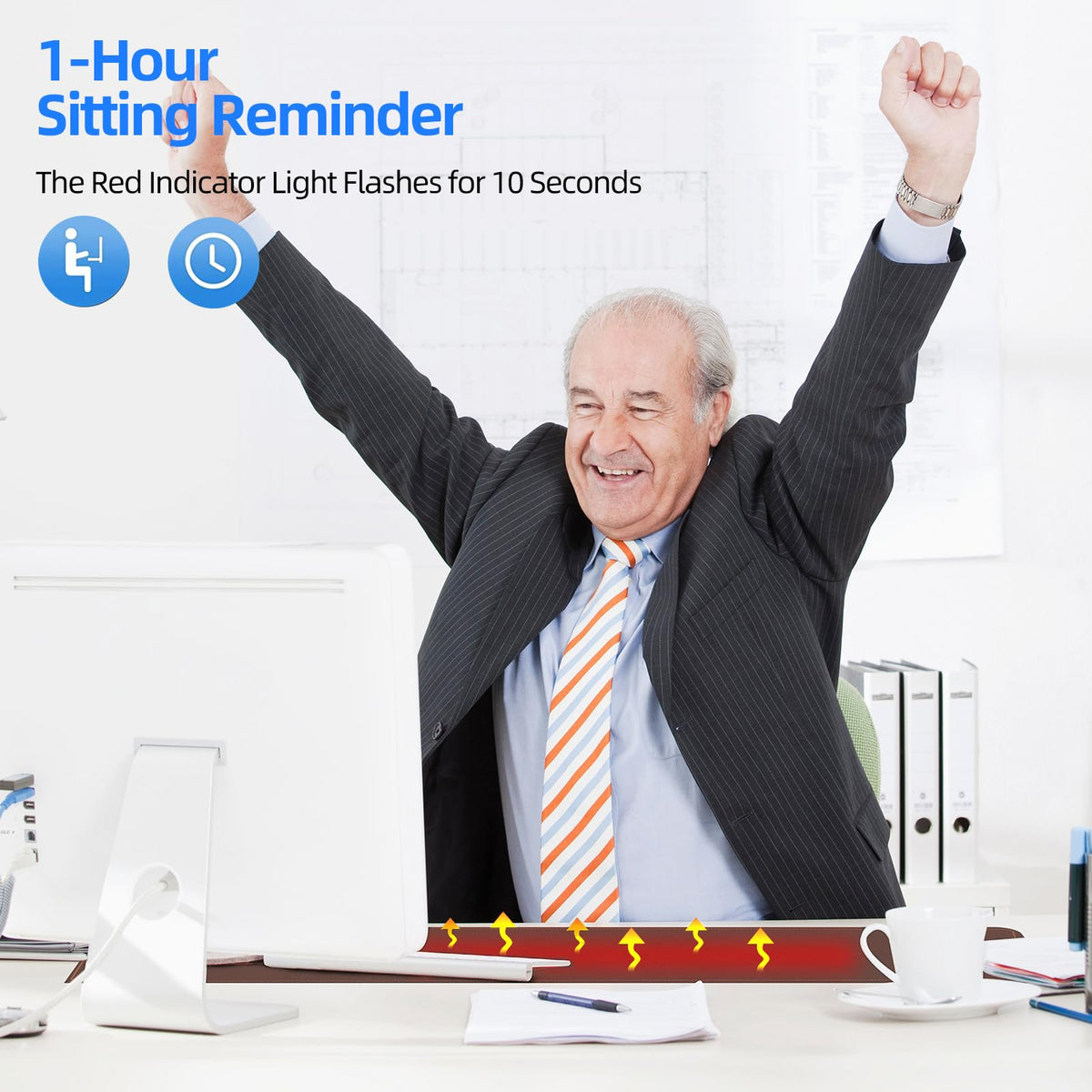 tulpock Heated Desk Pad Mouse Pad - Heated Desk Mat - Warm Desk Pad - 3 Levels Heating & 4 Hours