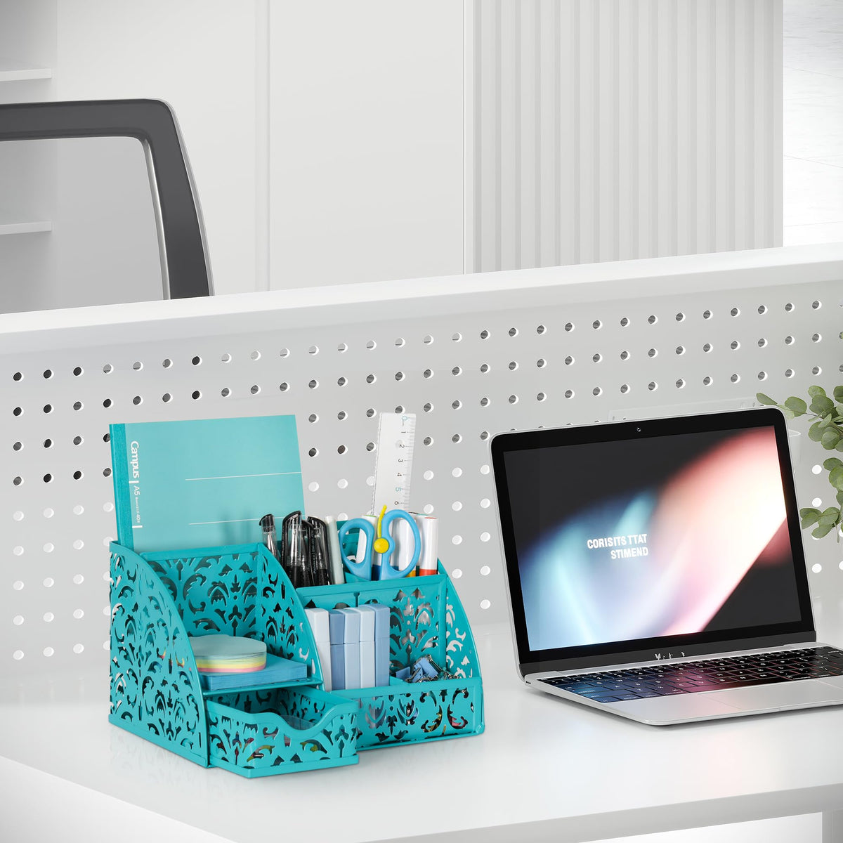 EasyPAG Desk Organizer and Pen Holder for Desk, Mesh Office Supplies Storage Caddy with Drawer for