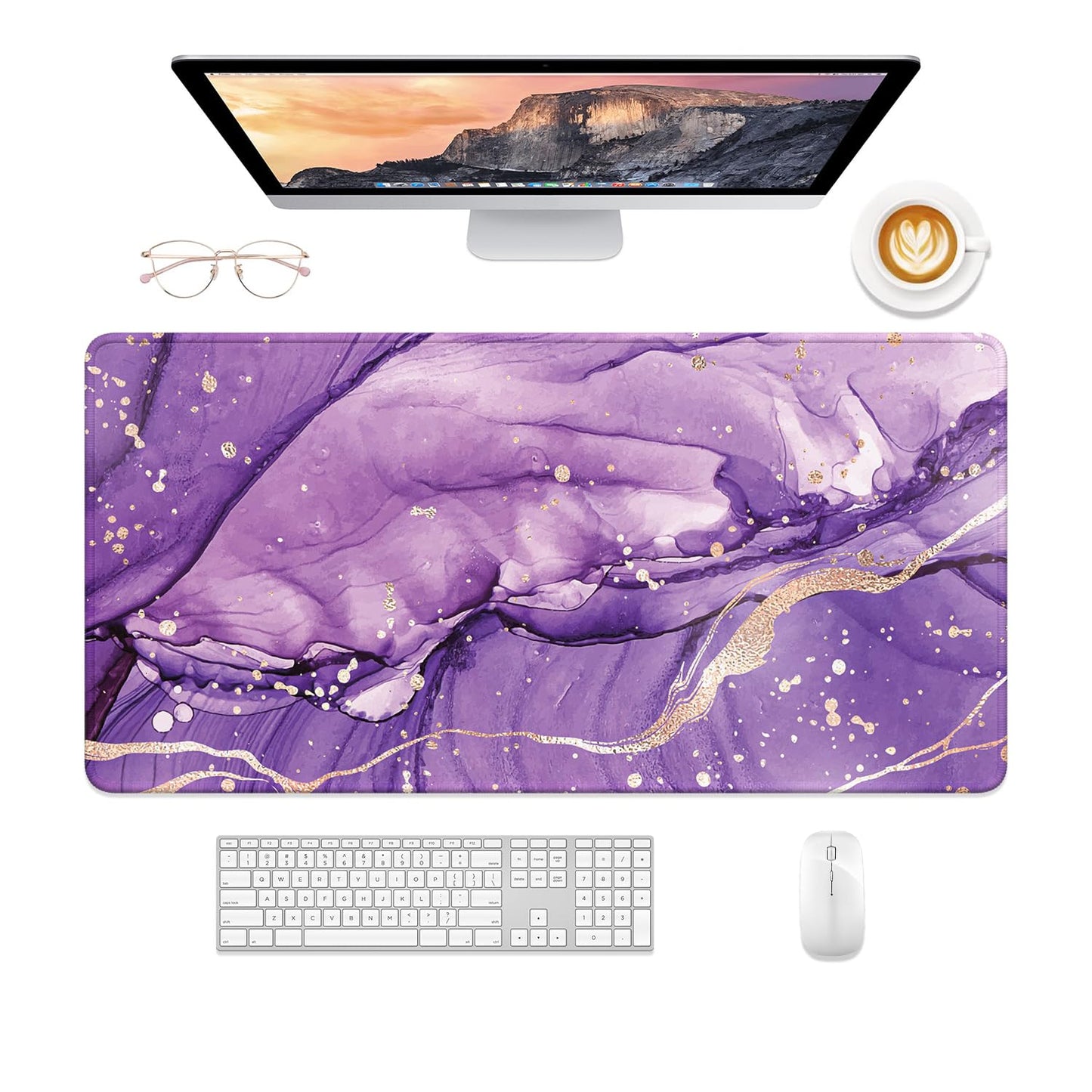 Desk Mat, 32" x 16" XXL Extended Large Gaming Mouse Pad, Desktop Decor Desk Pad, Cute Men Women