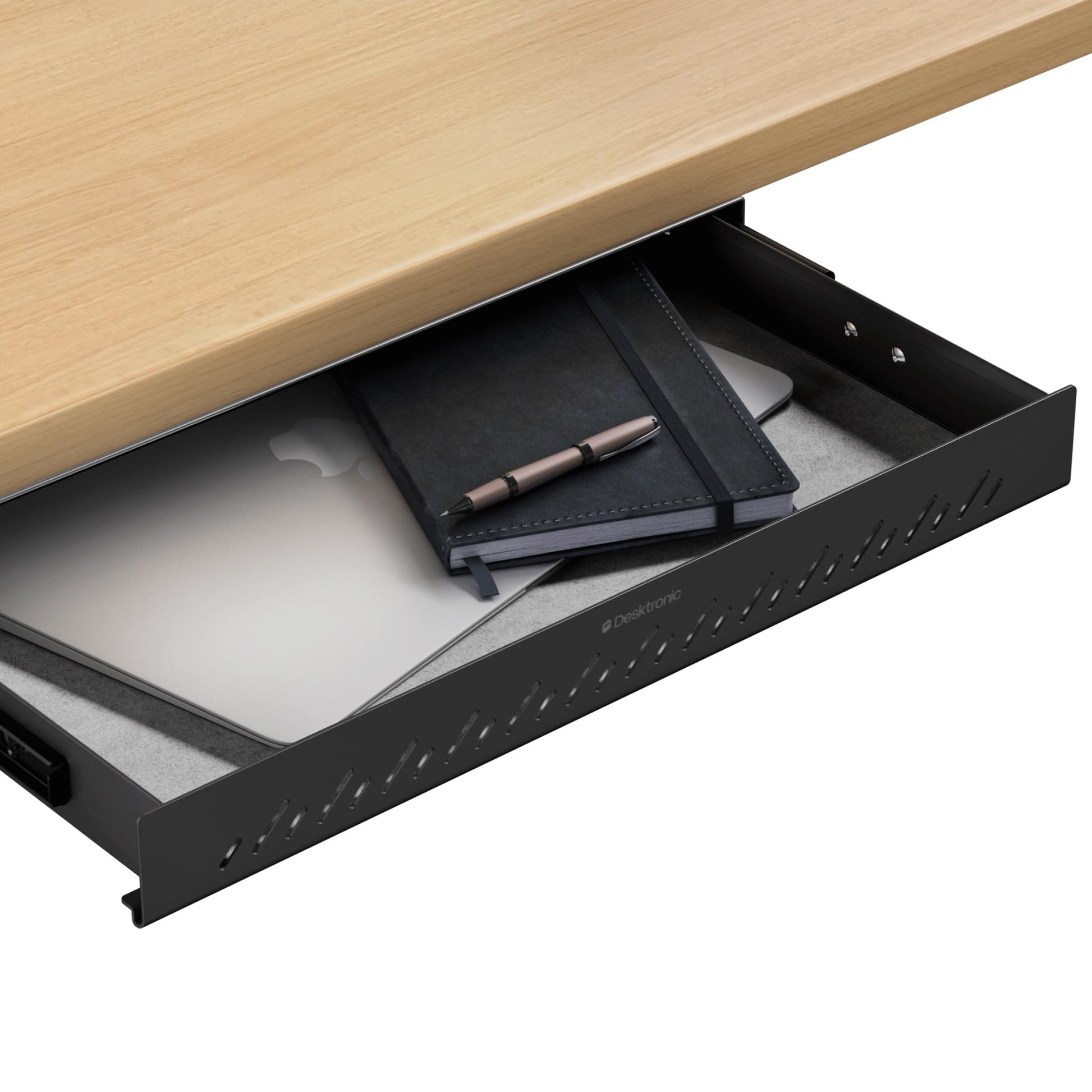Desktronic Under Desk Drawer — Hidden Under-Desk Storage Organizer, Easy Install, Large Capacity