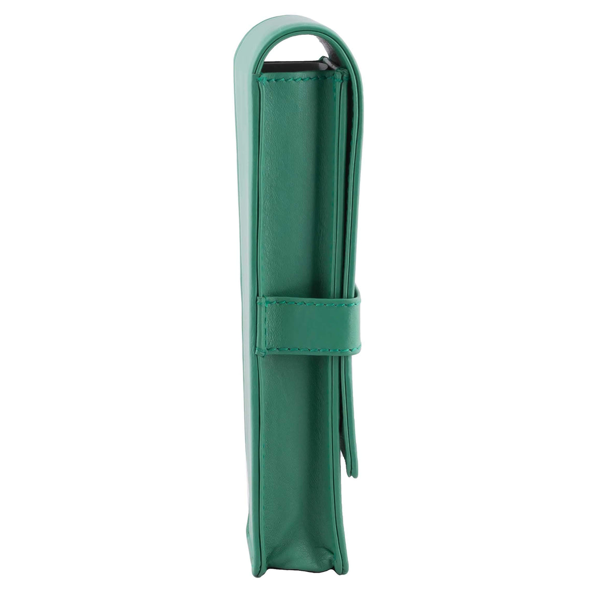 DiLoro Leather Double Pen Case Pencil Pouch Holder for Two Fountain Ballpoint Rollerball Pens and