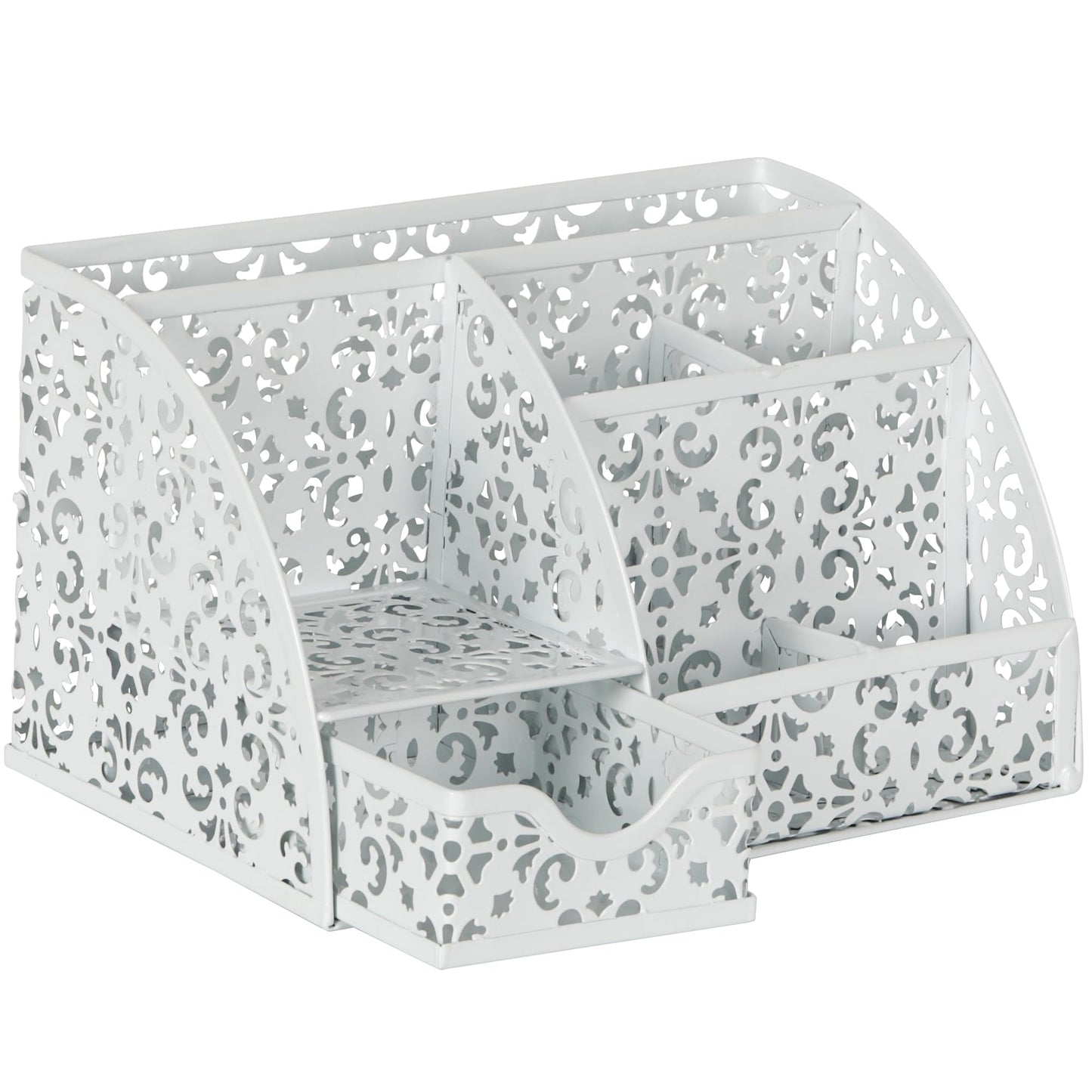 EasyPAG Desk Organizer and Pen Holder for Desk, Mesh Office Supplies Storage Caddy with Drawer for