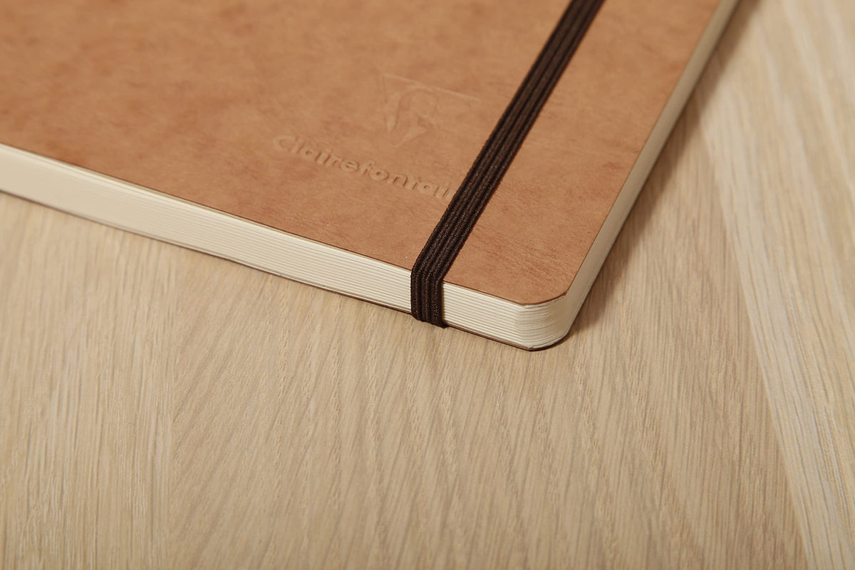 Clairefontaine 793463C Collection Age Bag One Stitched Elasticated Notebook My.Essential Green - A5