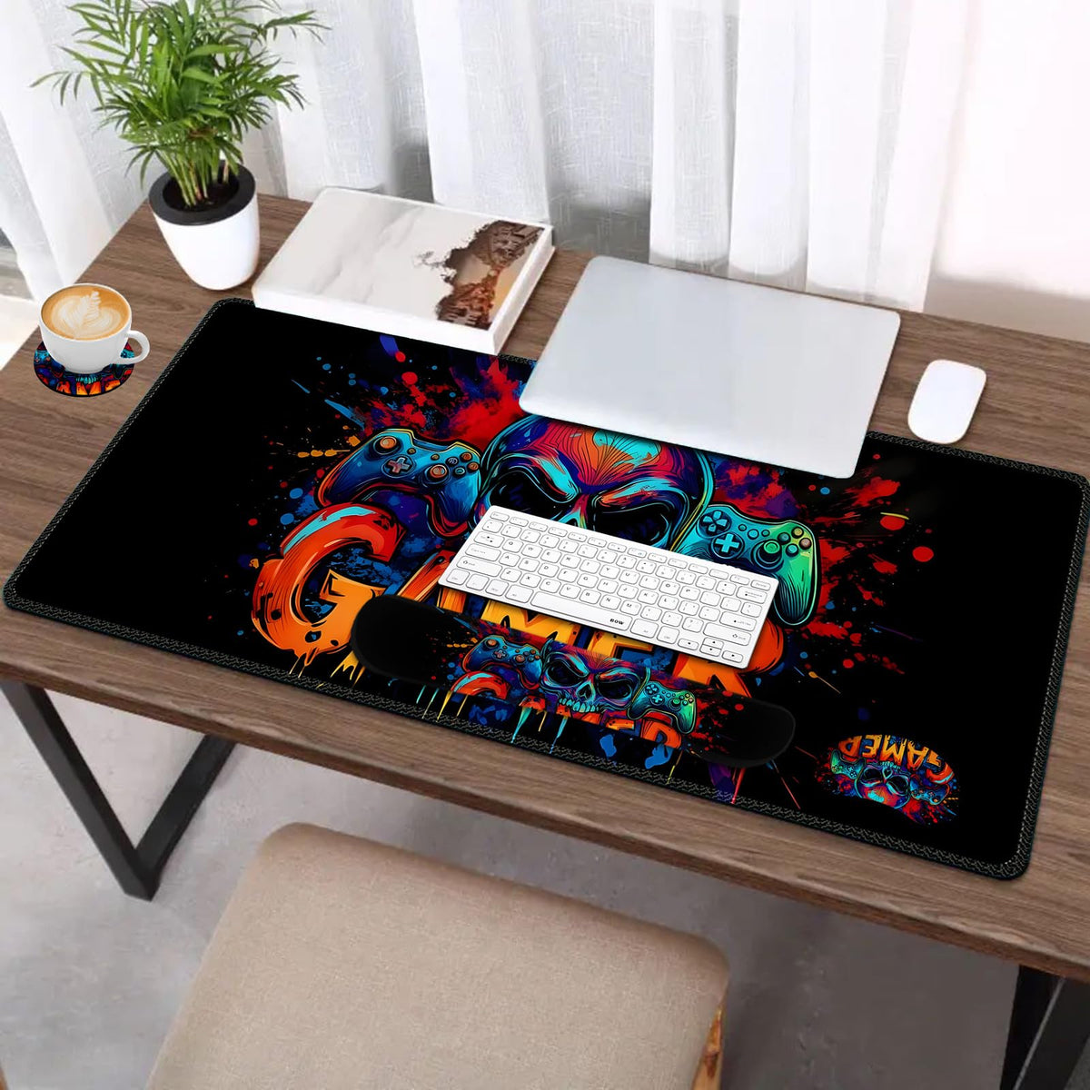 AIMSA Large Gaming Mouse Pad Set, Keyboard Wrist Rest Support + Extended Mouse Pad + Mouse Wrist