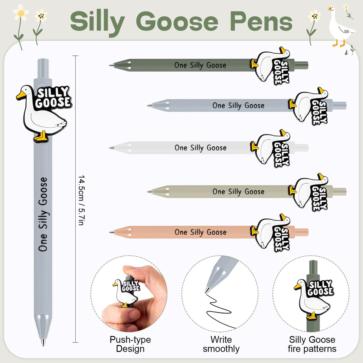 Sayglossy 20 Set Inspirational Employee Appreciation Gifts Bulk Goose Gifts Pens Sets Motivational