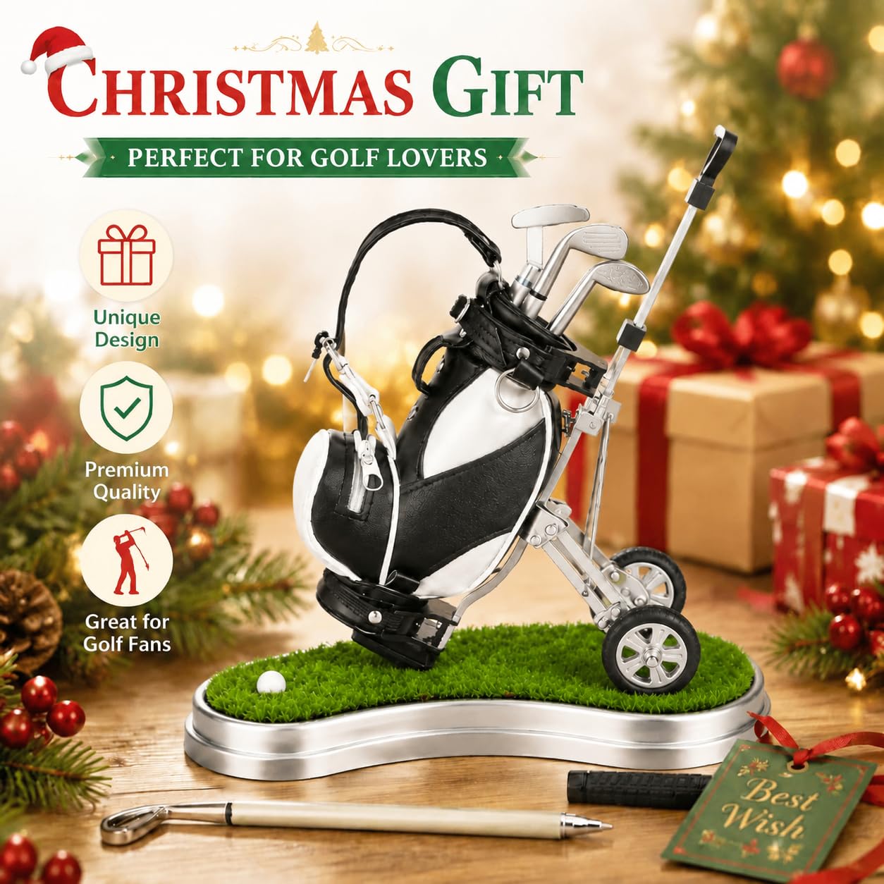 10L0L Golf Pen Holder Golf Club Pens Gift Set Race Souvenirs Unique Gifts for Golfer Fans Coworker