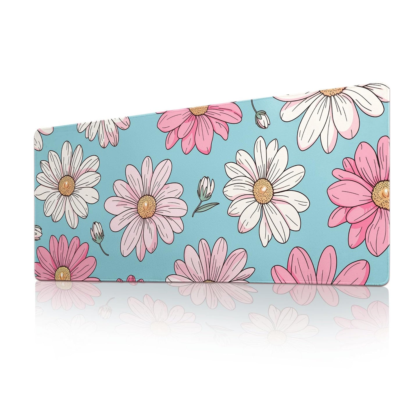 Desk Mat Mouse Pad Gaming Desk Pad XL Large Mouse Mat Office Decor Accessories (Pink E)
