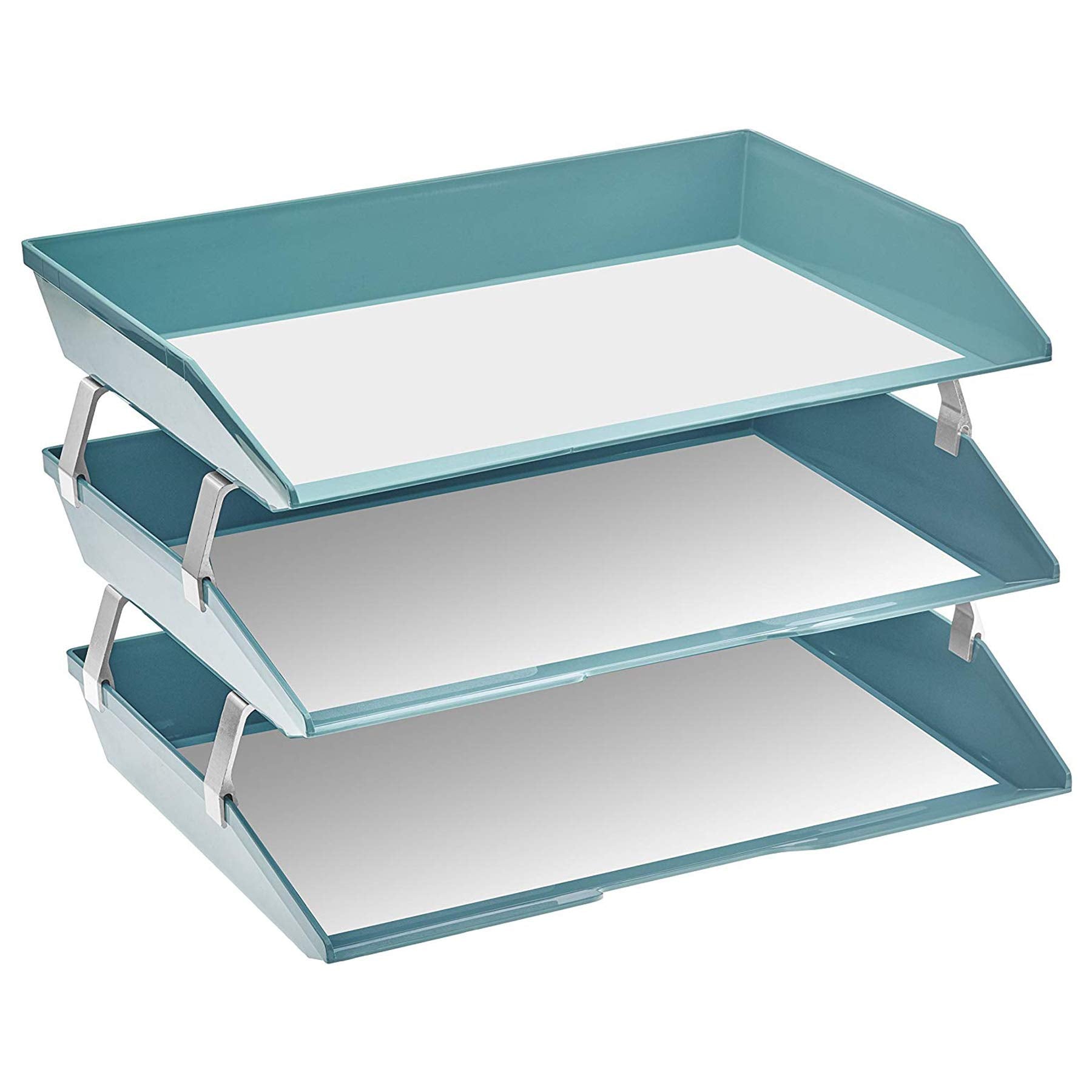 Acrimet Facility 3 Tier Letter Tray, Side Load, Letter Size/A4, Desktop File Organizer, Plastic