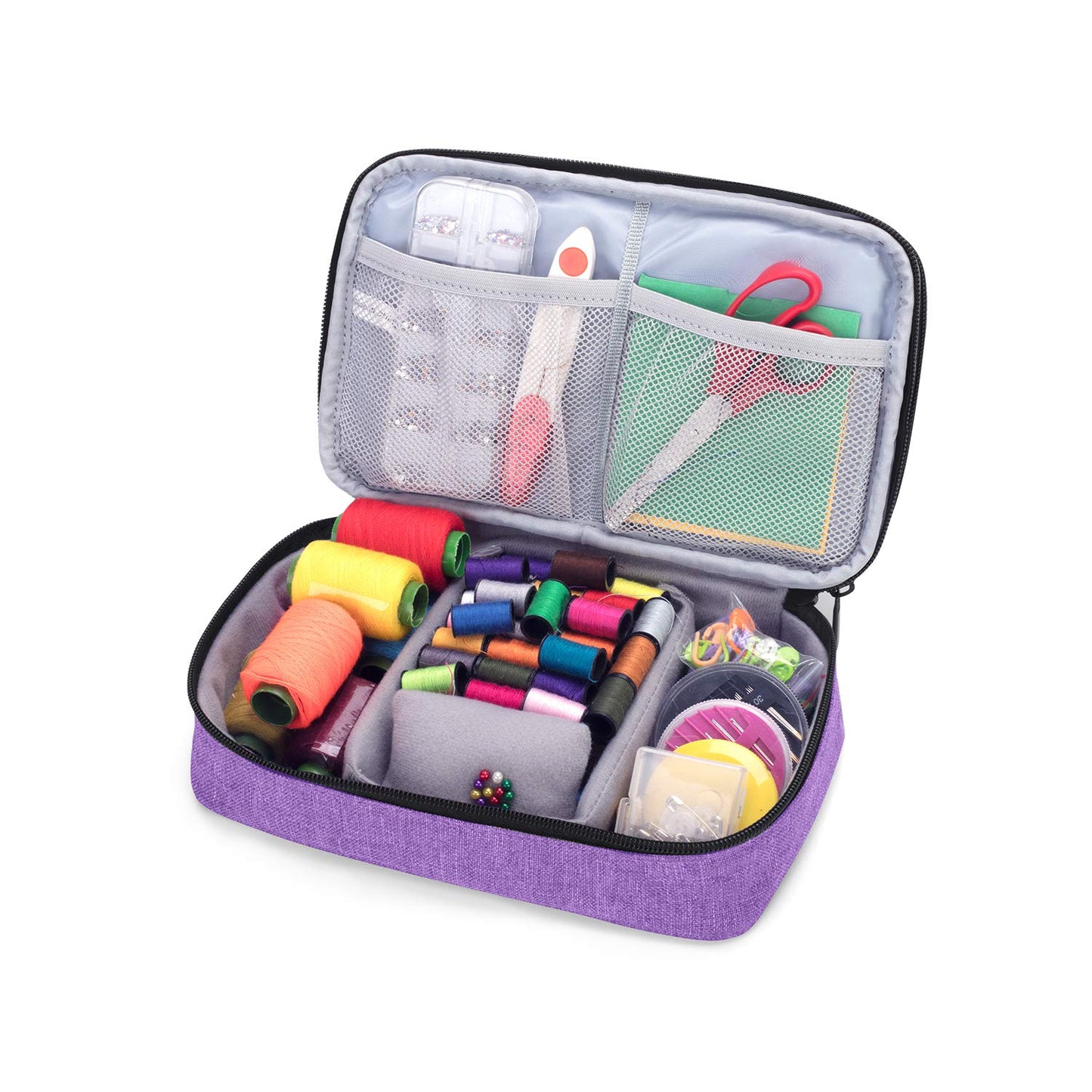 Luxja Double-Layer Sewing Organizer, Purple