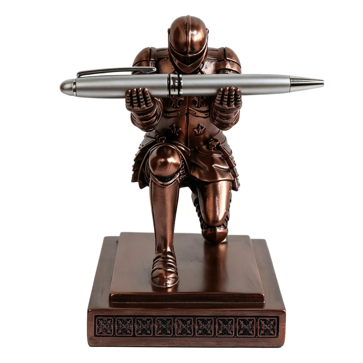 Soldier Executive Knight Pen Holder Personalized Desk Organizers Copper