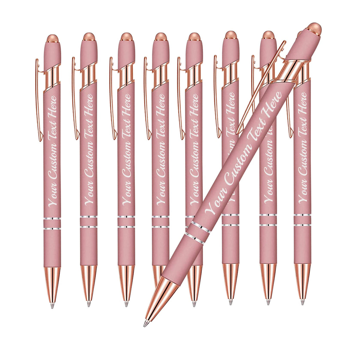 Westpearl Personalized Pen12pcs Bulk,Custom Ballpoint Pens with Engraved Business Name Message