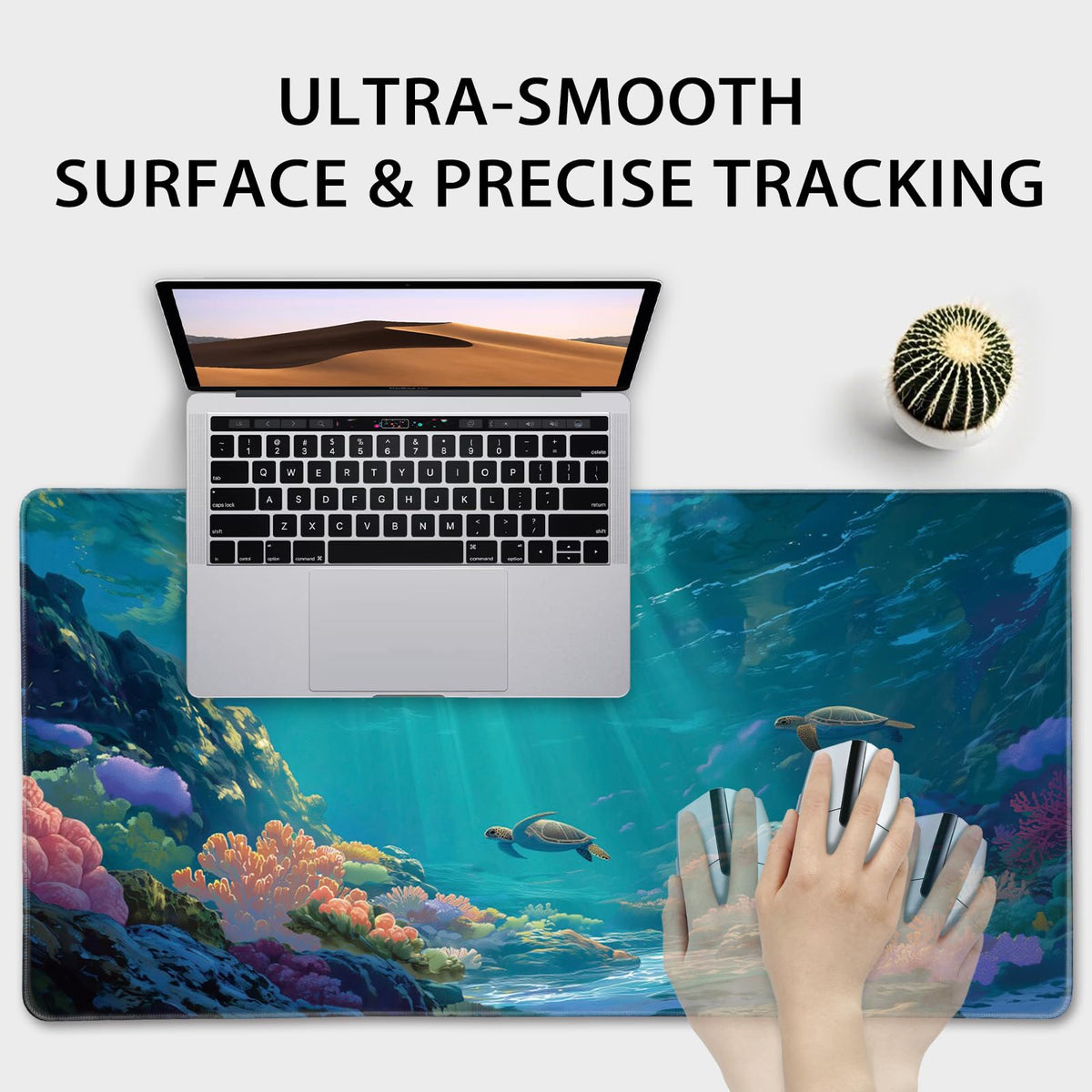 Mcapirivo Sea Turtles Large Gaming Mouse Pad Desk Mat 31.5"x15.7"