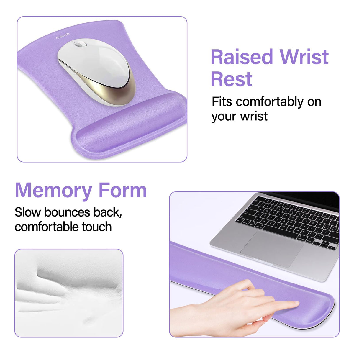 MOSISO Keyboard Mouse Pad Set, Large Gaming Mousepad&Keyboard Wrist Rest