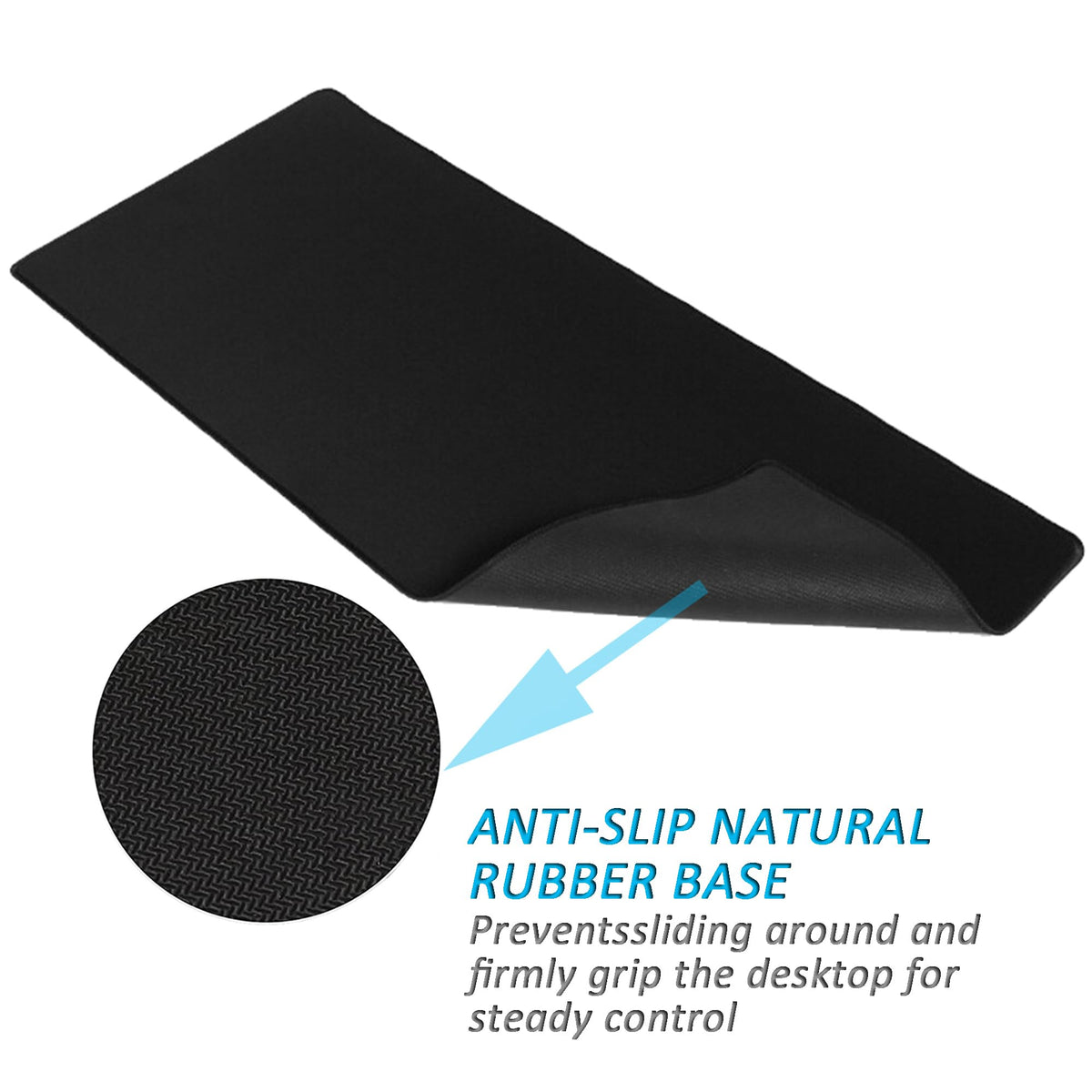 LL-COEUR XXL Black Mouse Pad Gaming Keyboard Mat Laptop Office Desk Mat (27.5" x 11.8" x 0.12")