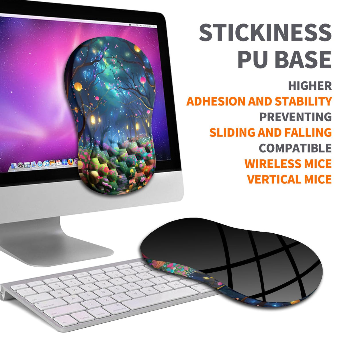 Armanza Ergonomic Joint Wrist Support Mouse Pad with Memory Foam Cushion Massage Bump, Carpal
