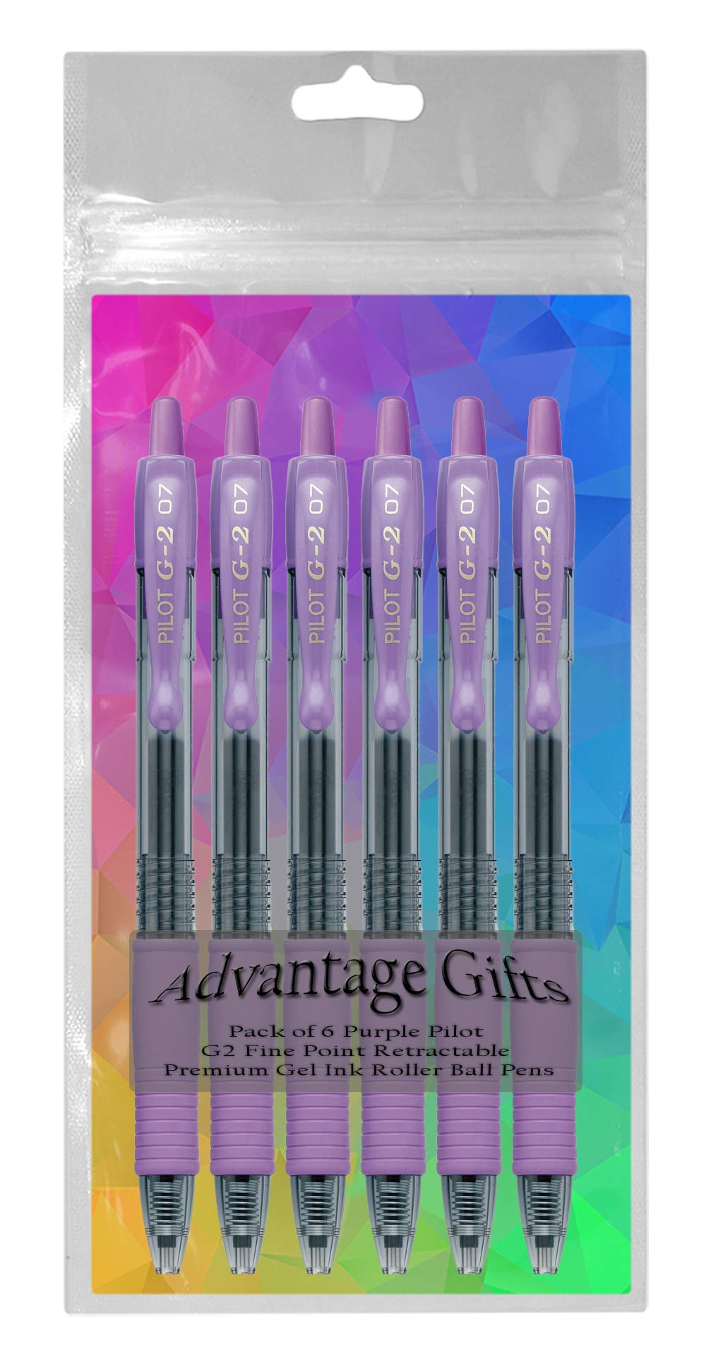 Advantage Gifts G2 Retractable Premium Gel Ink Roller Ball Pens Fine Point Fine Point (.7mm) Purple