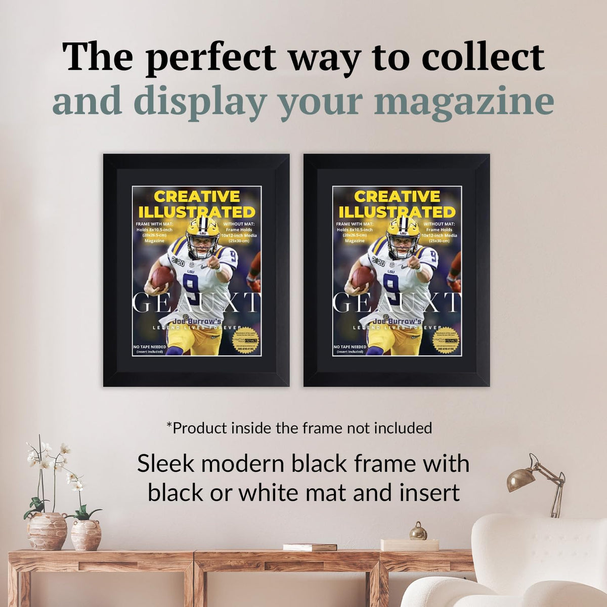 Creative Picture Frames 8 x 10.5 Magazine Frame with Full-Strength Glass, Holds Up To A 1/4" Thick