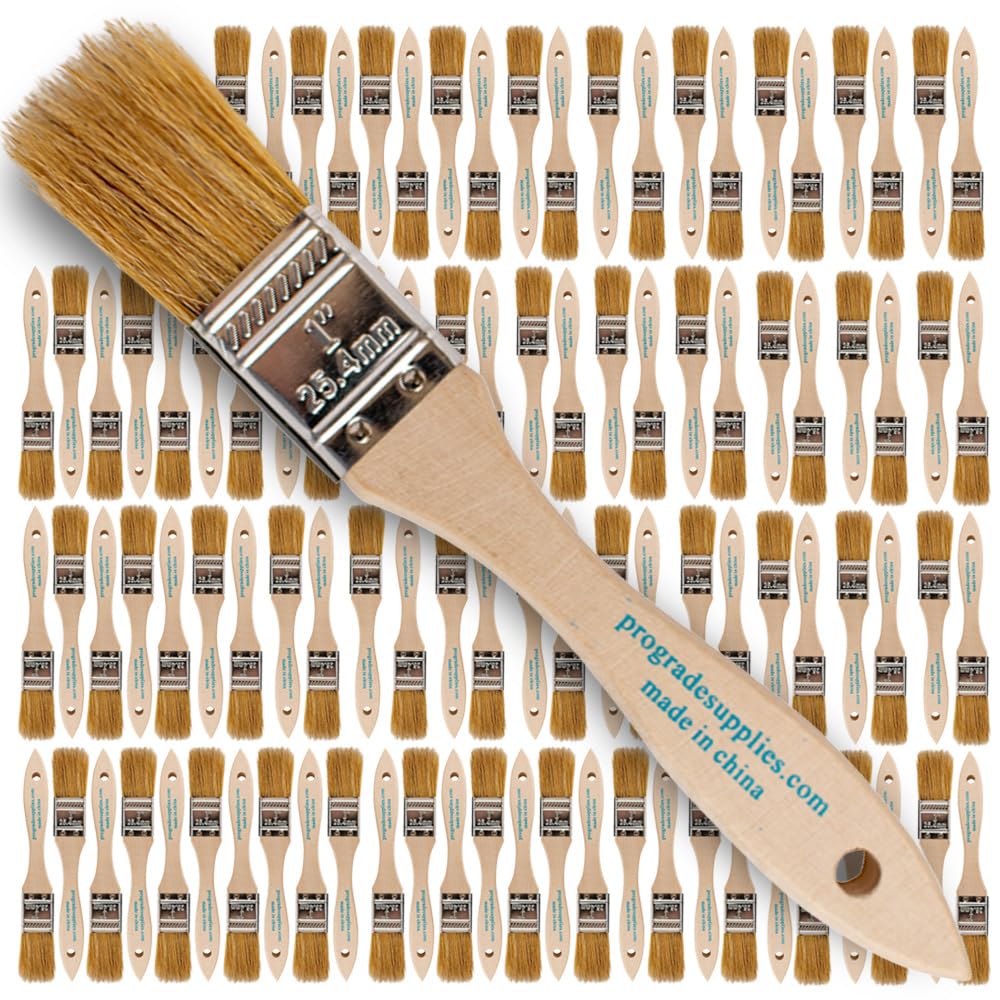 Pro Grade 1" Chip Brushes, Disposable Paint Brushes, for Touch Up, 96 Pack