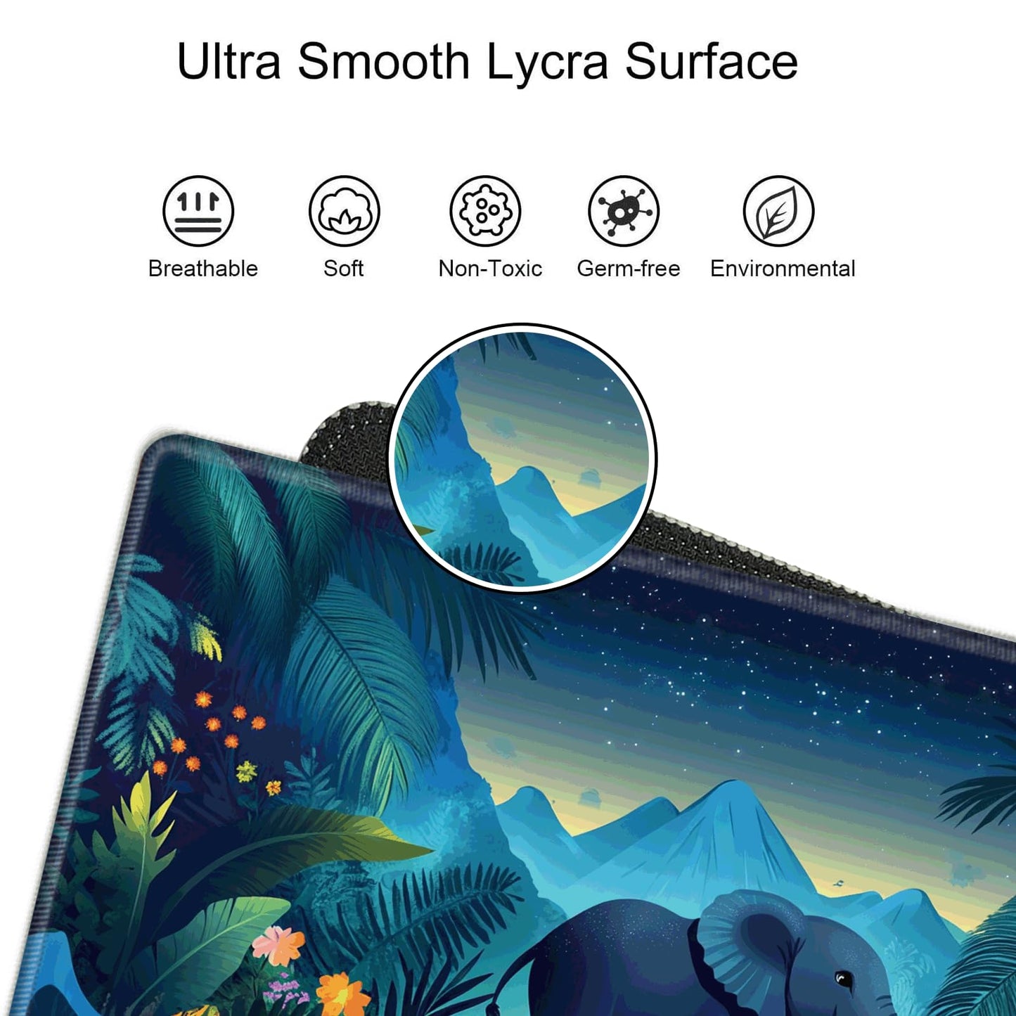 Gaming Mouse Pad Large Mousepad Elephant Desk Mat XXL Big Desk Pad Rubber Base Computer Pad with
