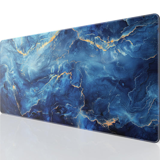 KTRIO Large Gaming Mouse Pad, Desk Mat, 31.5 x 15.7 in, Blue Marble, XXL