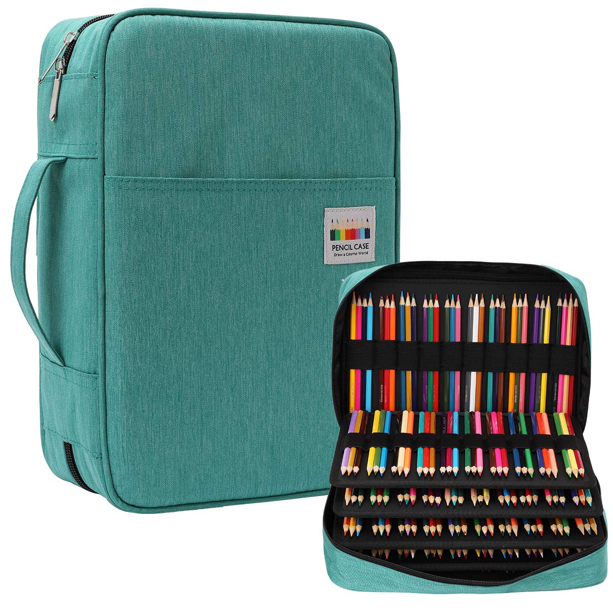 JAKAGO 304 Slots Colored Pencil Case Large Capacity Storage Bag for Artist Painter Multi-Functional
