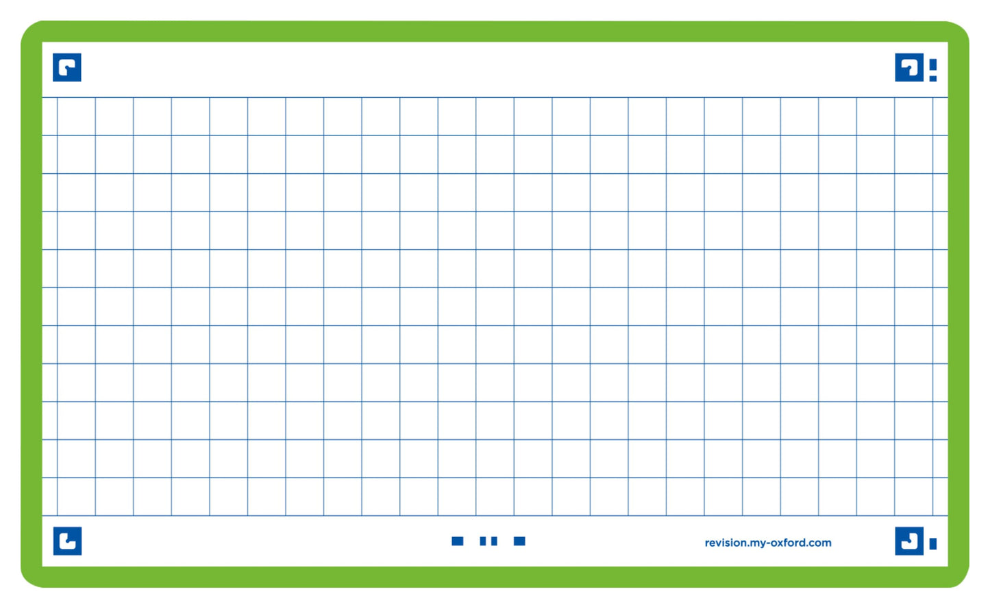 Flash Cards by Oxford, Squared with Green Frame, Pack of 80 Cards, 7.5x12.5cm Size 400133872