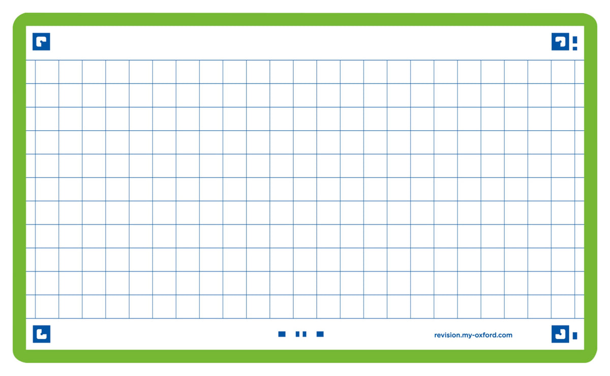 Flash Cards by Oxford, Squared with Green Frame, Pack of 80 Cards, 7.5x12.5cm Size 400133872