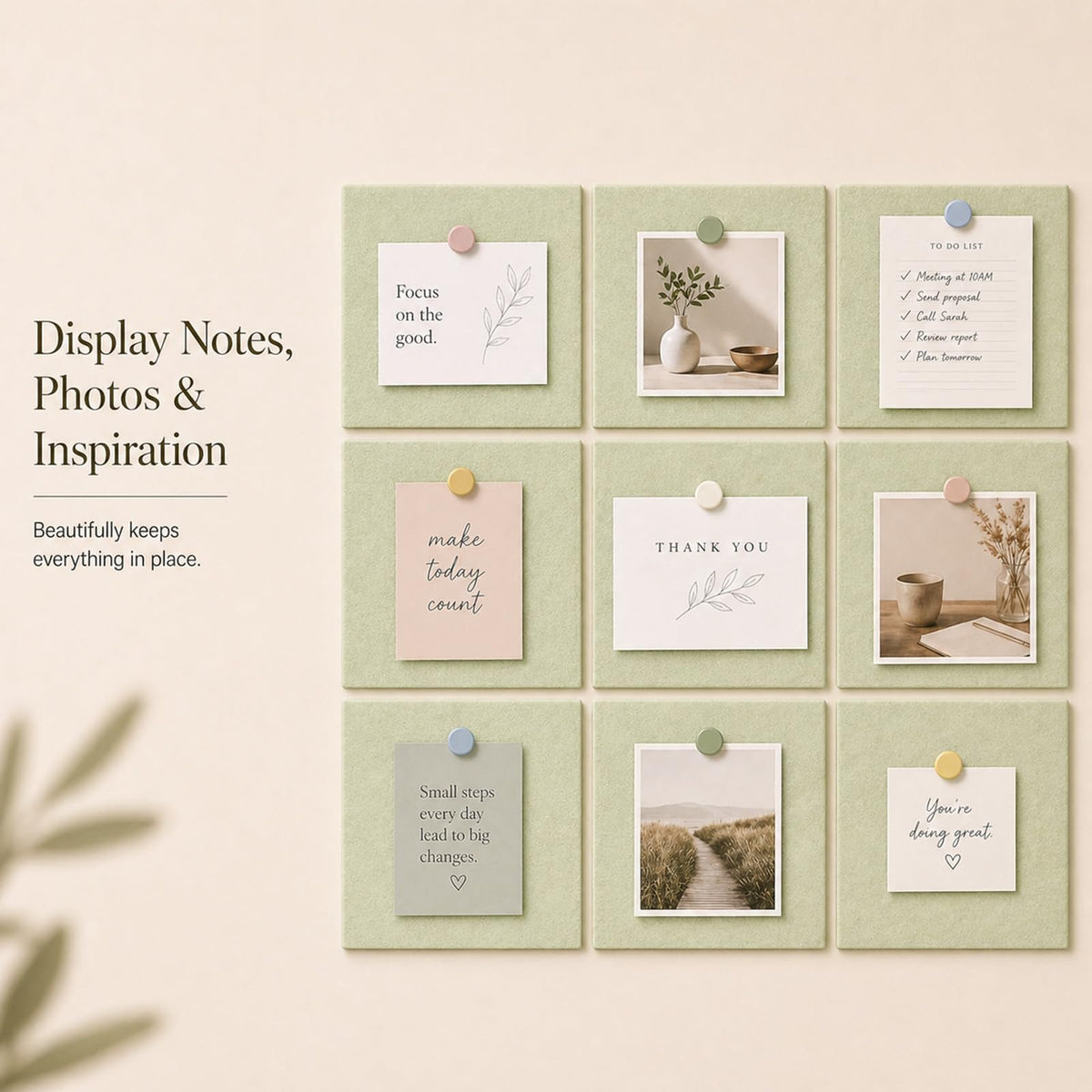 Baysola Felt Bulletin Board Tiles, Cork Board Alternative, 48 x 36 in