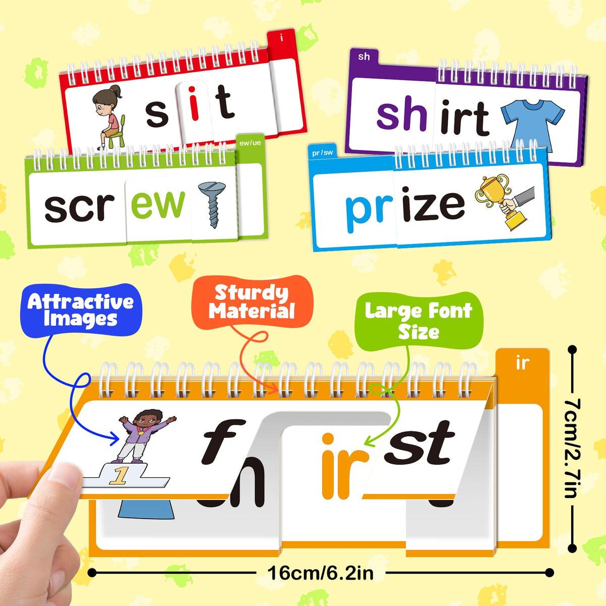 40 Read and Rhyme Flip Books,53 Phonics Word Family Build Book Learn to Read Phonics Flash
