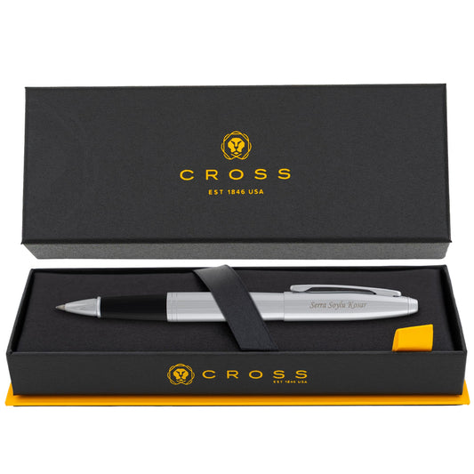 Cross Calais Personalized Capped Rollerball Pen in Chrome Finish