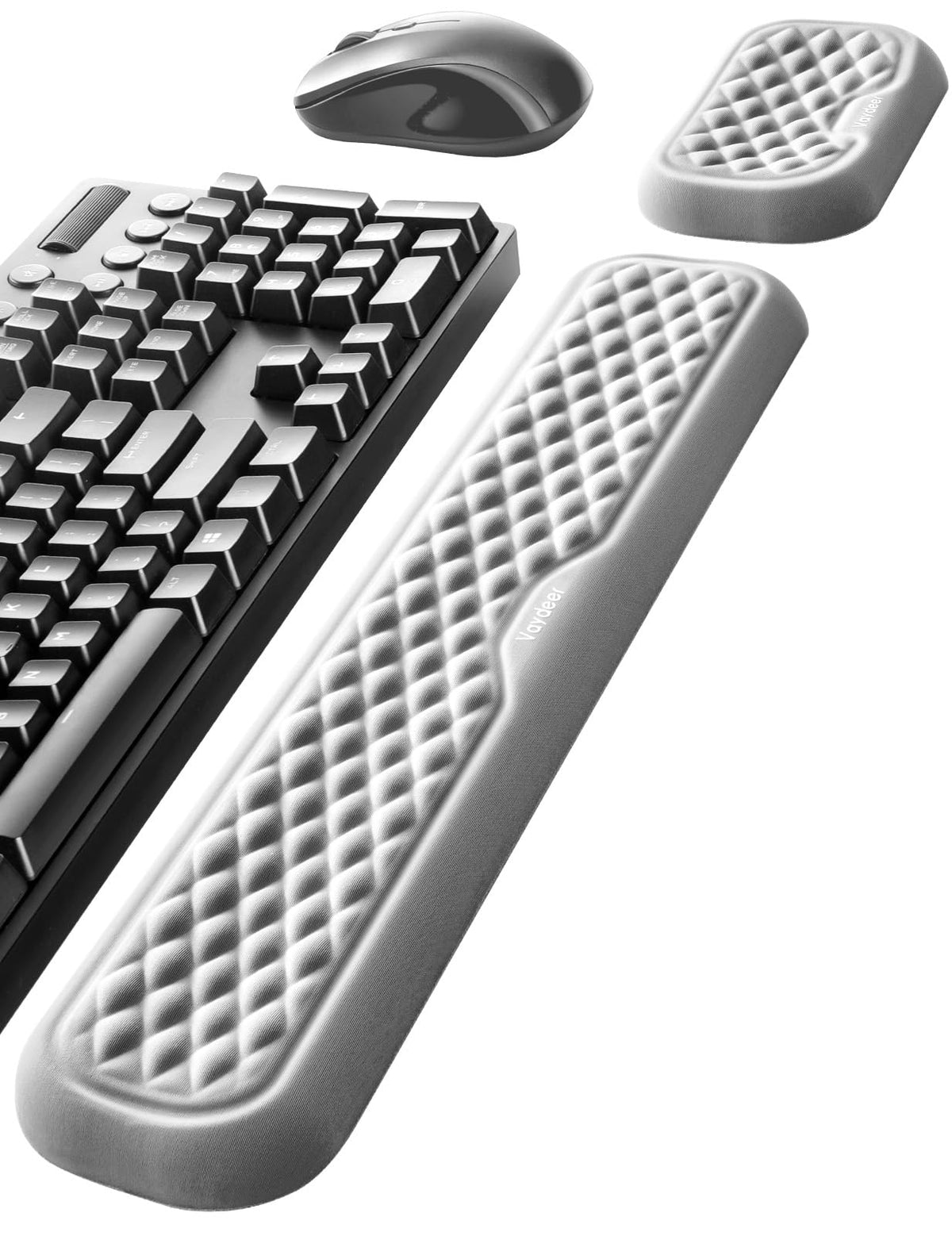Vaydeer Wrist Rest for Keyboard and Mouse, Computer Ergonomic Wrist Support Pad, Soft Memory Foam