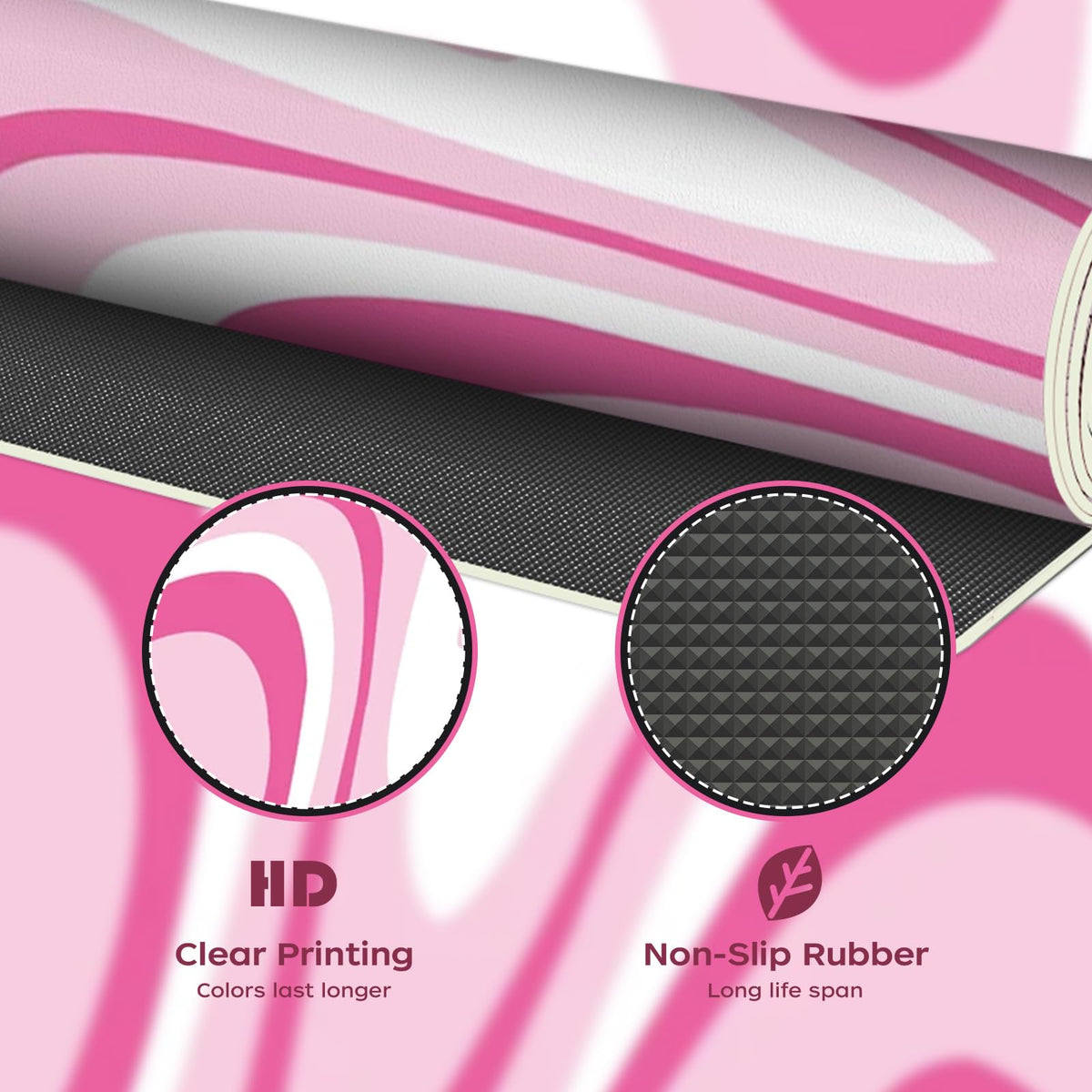 Large Desk Mat 35.4" x 15.7", PU Leather Desk Mats Mouse Pad Protector, Large Mouse Pad Non-Slip