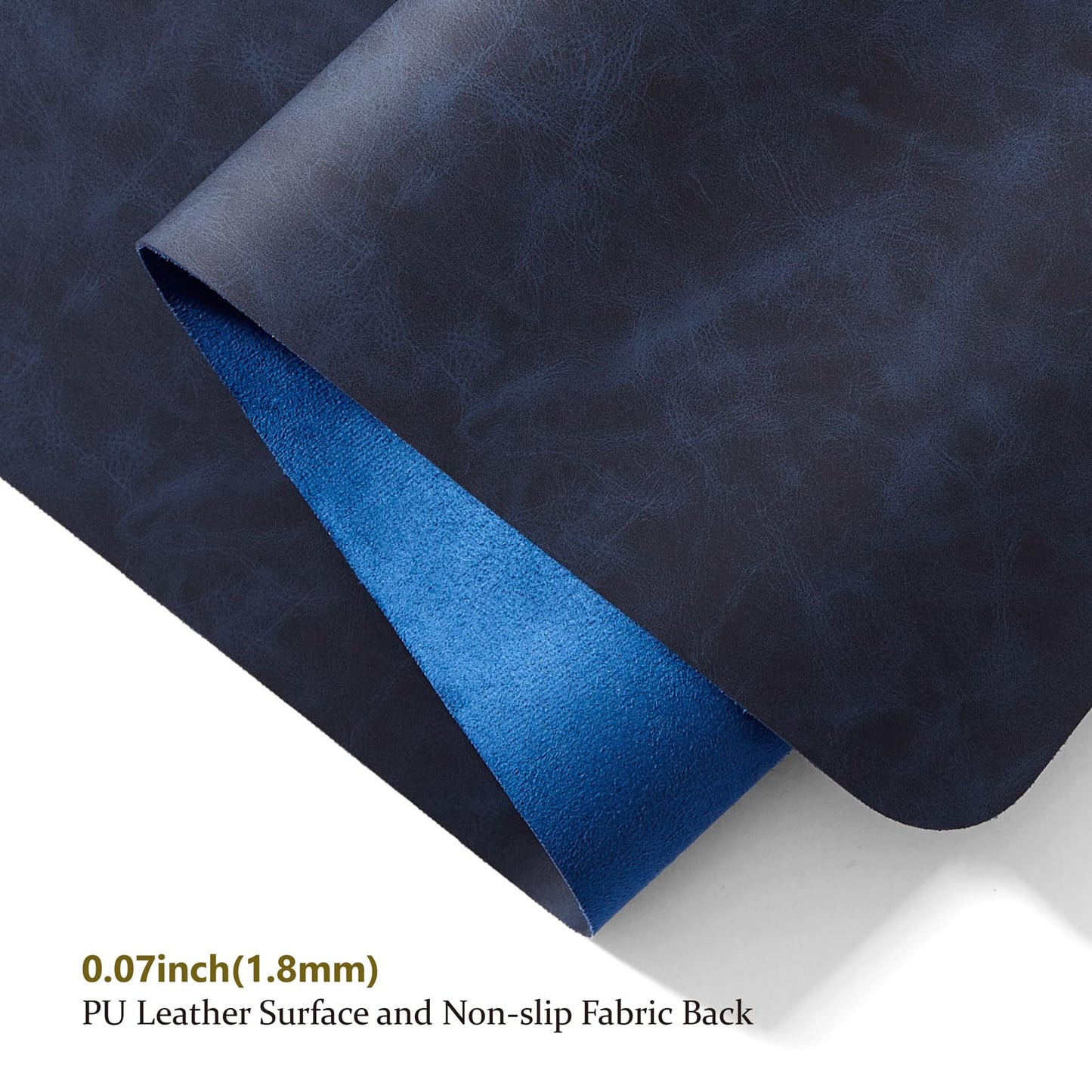 Distressed Leather Desk Mat - Non-Slip PU Desk Pad for Office and Home - Desk Organization and