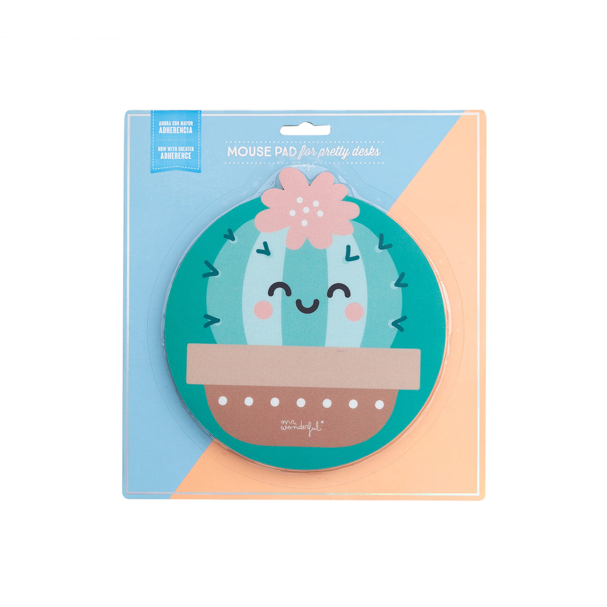 Mr Wonderful Round Mouse Pad, Extra Fine Fibre Mouse Mat for Girls, Non-Slip Children's Mat and
